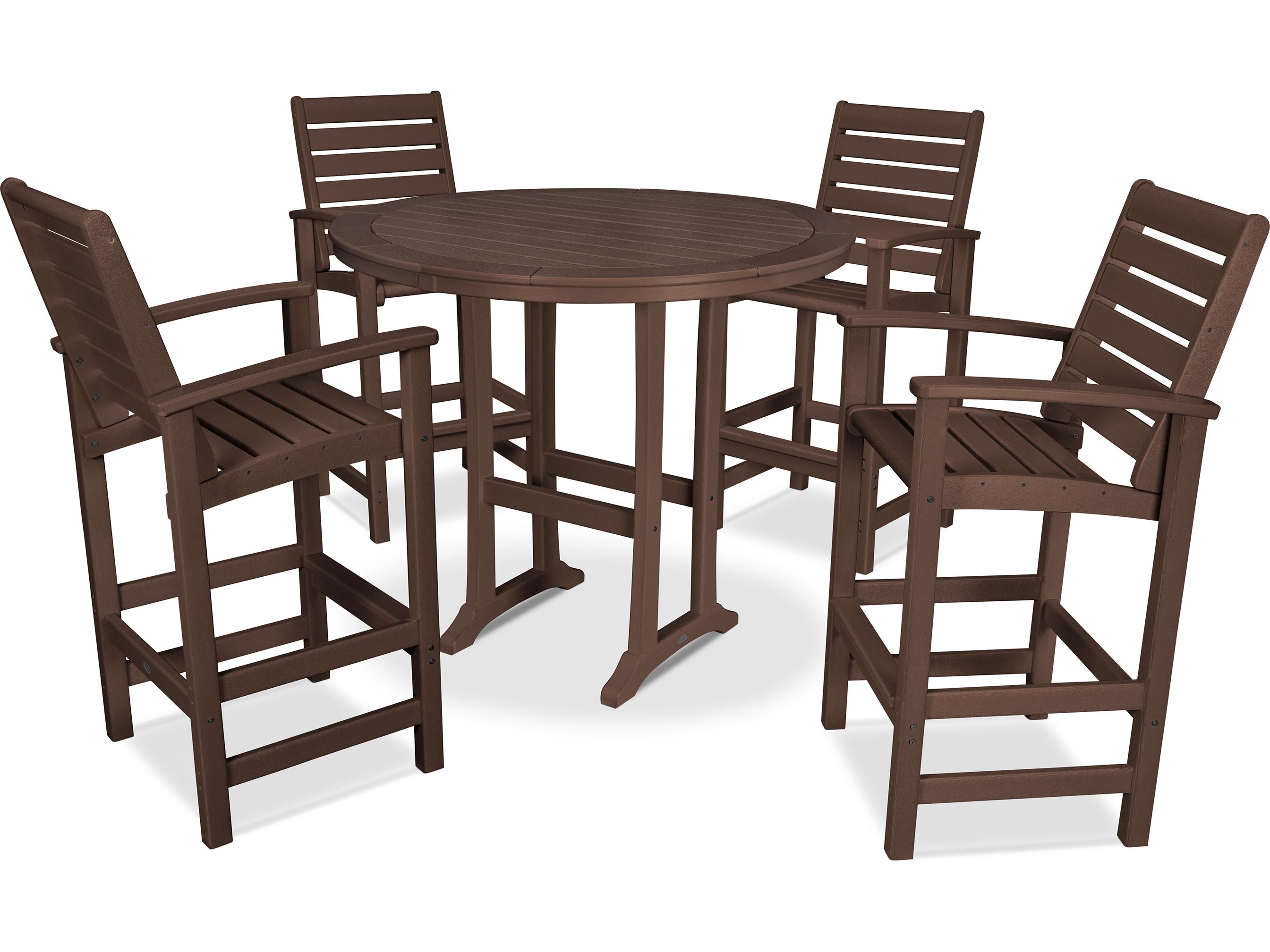 POLYWOOD® Signature Recycled Plastic 5 Piece Bar Set
