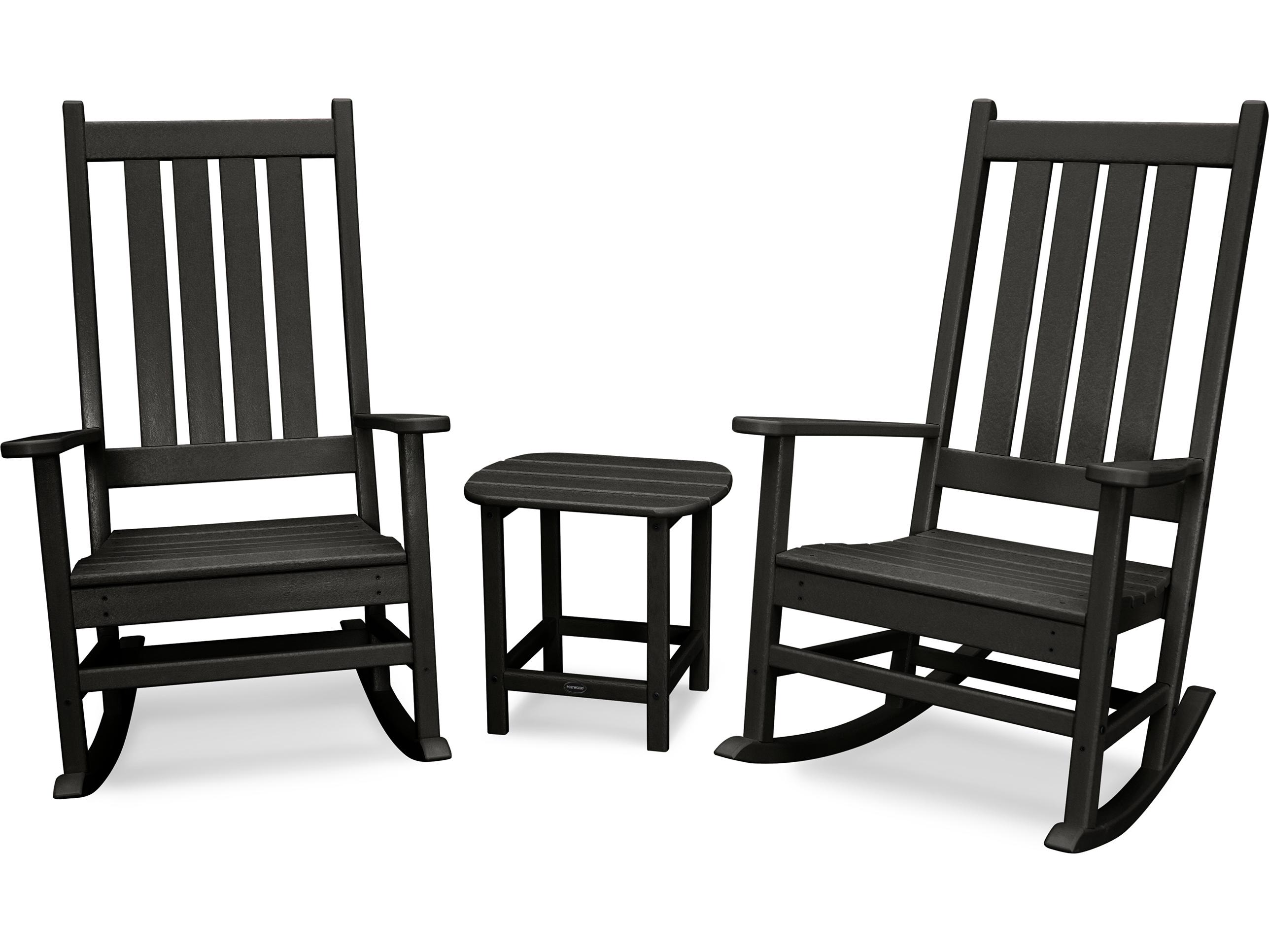 POLYWOOD® Vineyard Recycled Plastic 3 Piece Rocking Outdoor Lounge Set
