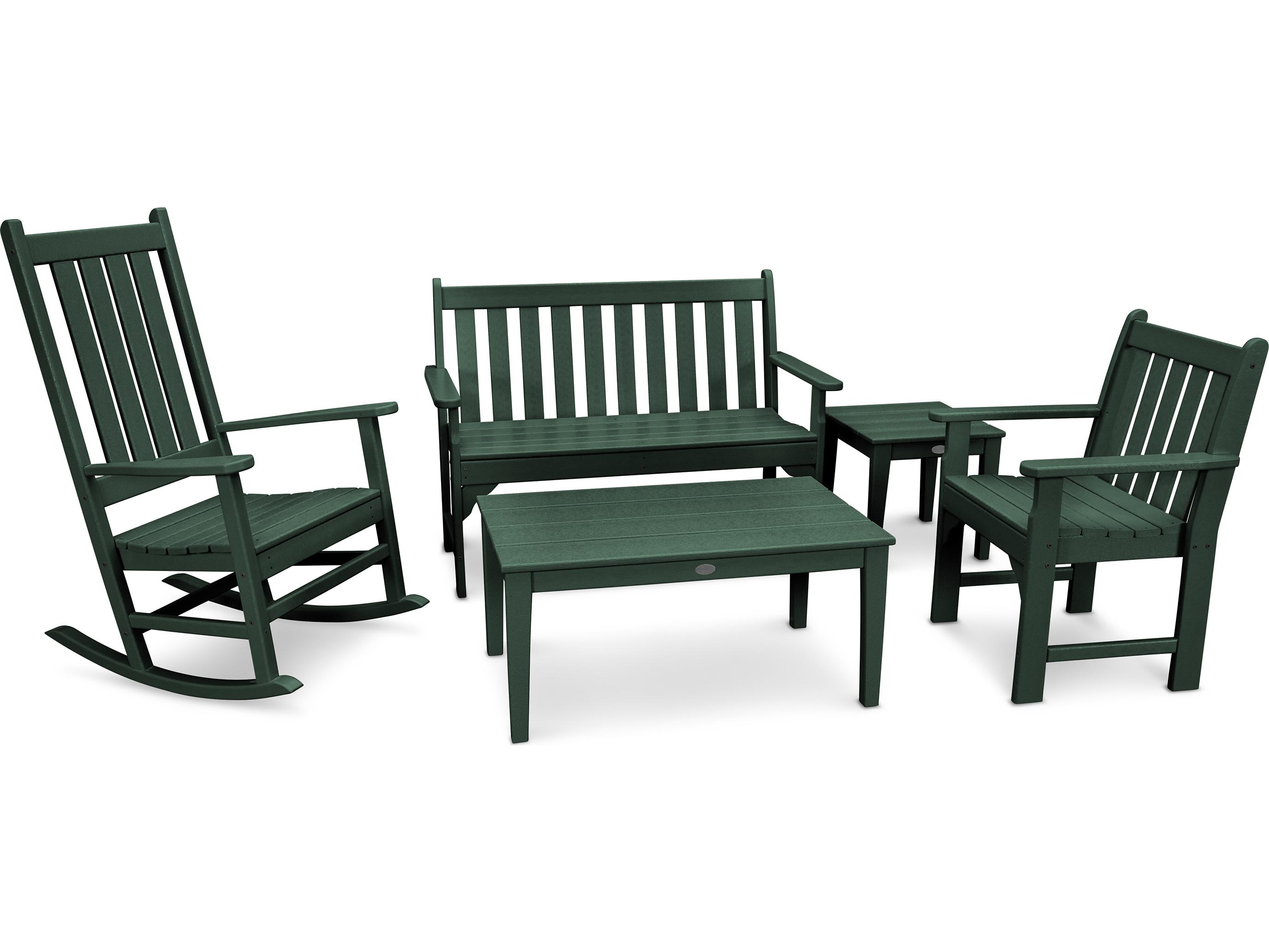 POLYWOOD® Vineyard Recycled Plastic 3 Piece Patio Lounge Set