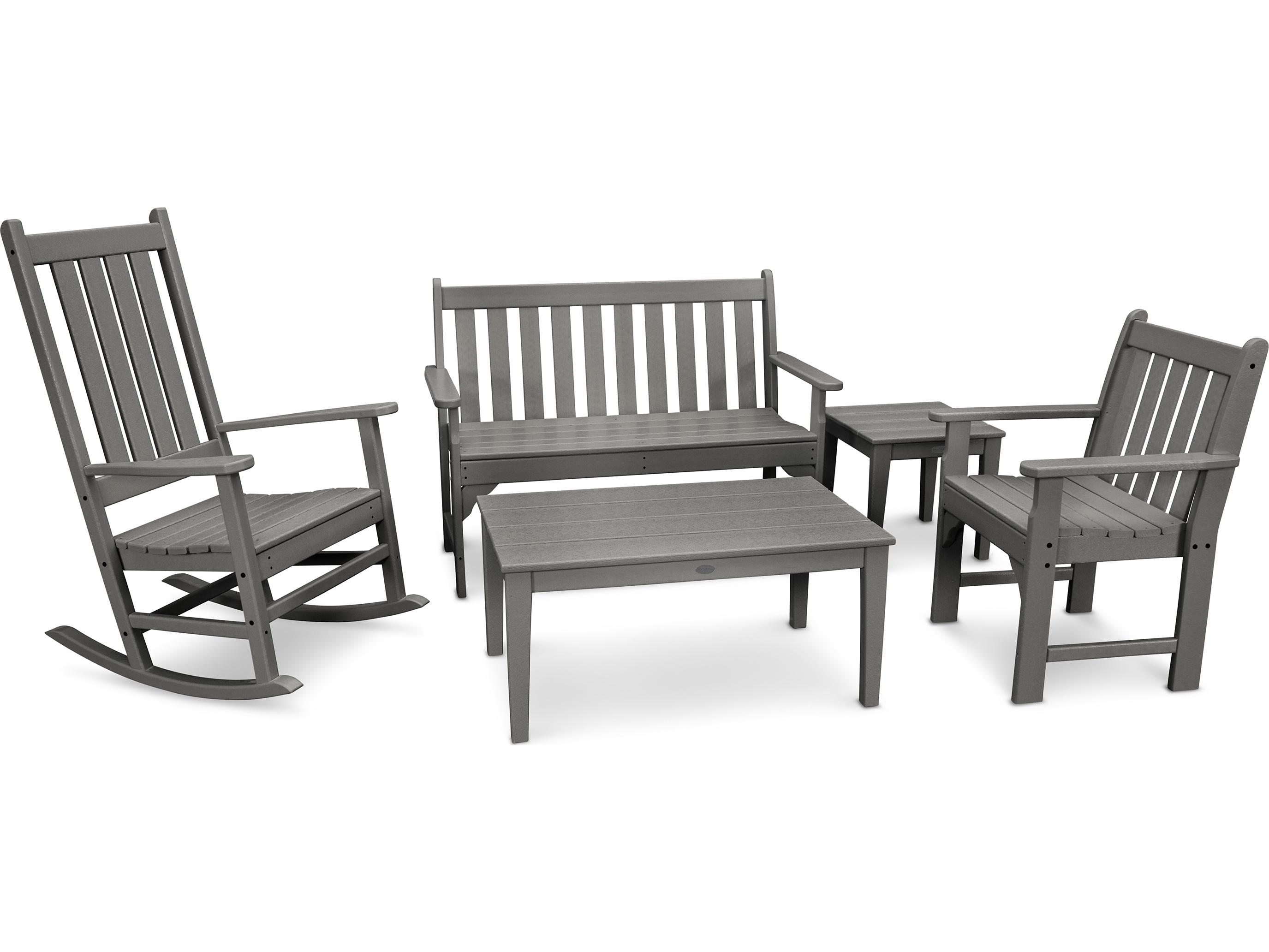 POLYWOOD® Vineyard Recycled Plastic 3 Piece Patio Lounge Set