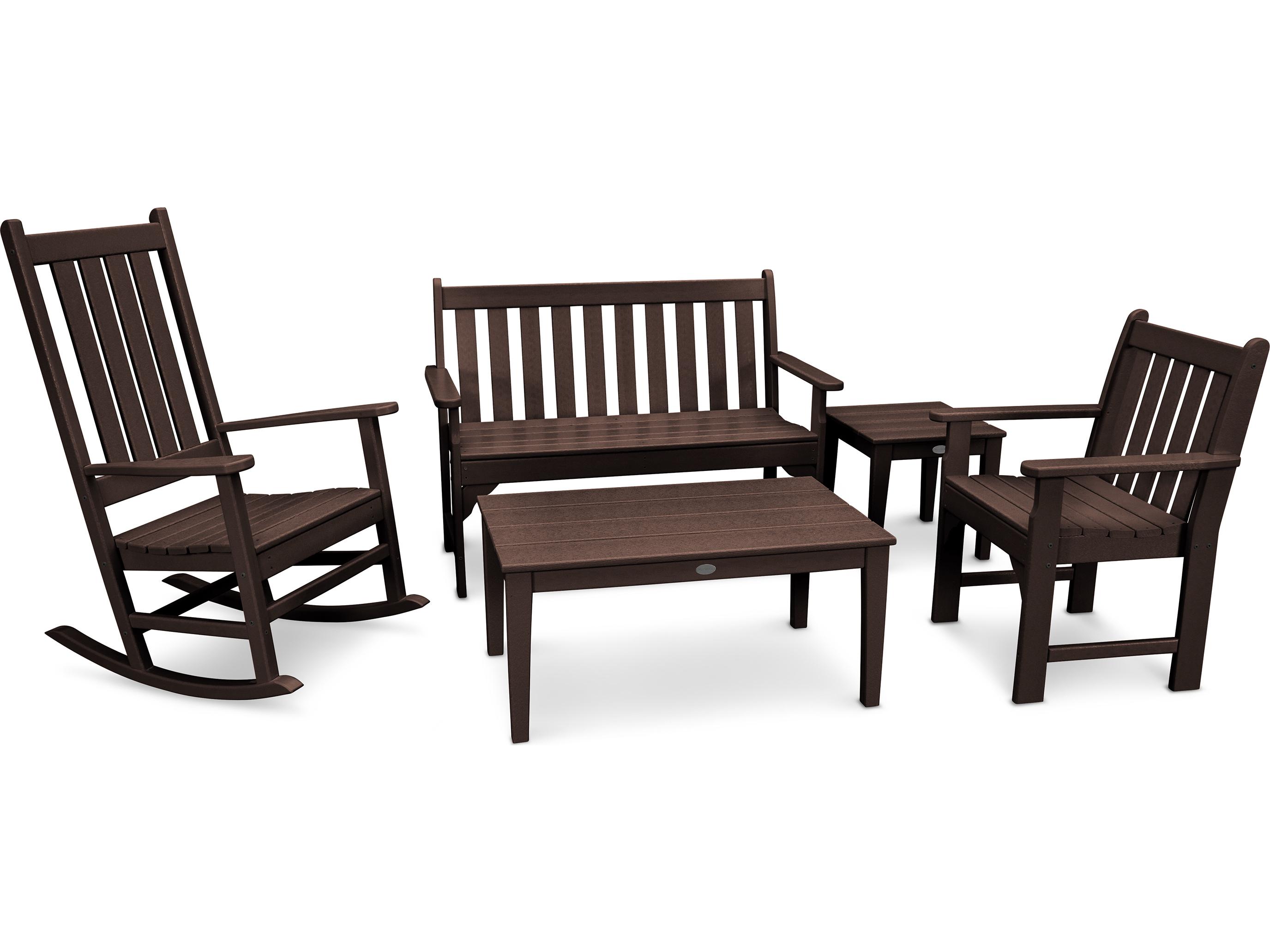 POLYWOOD® Vineyard Recycled Plastic 3 Piece Patio Lounge Set