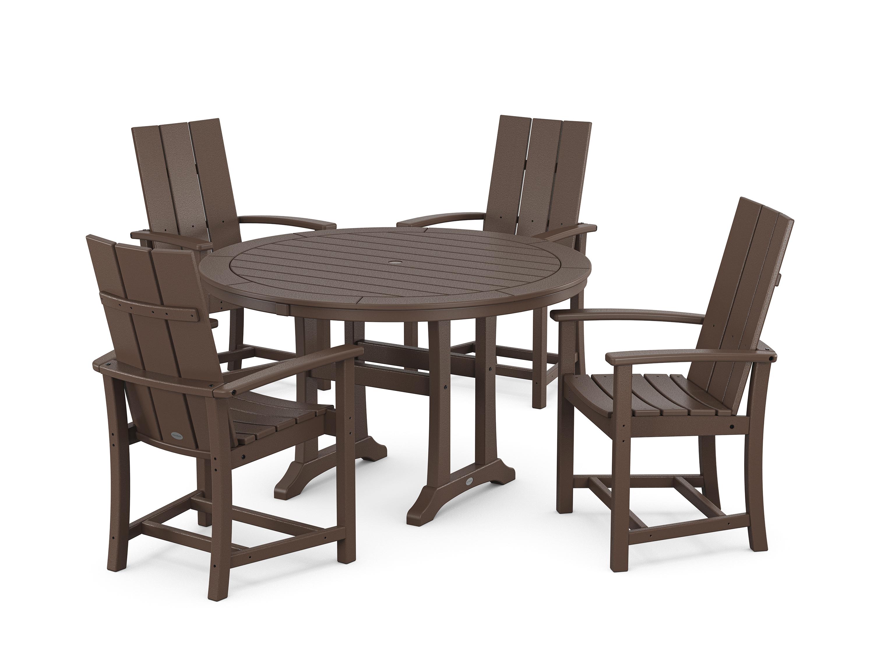 POLYWOOD® Modern Recycled Plastic Trio 5 Piece Outdoor Dining Set