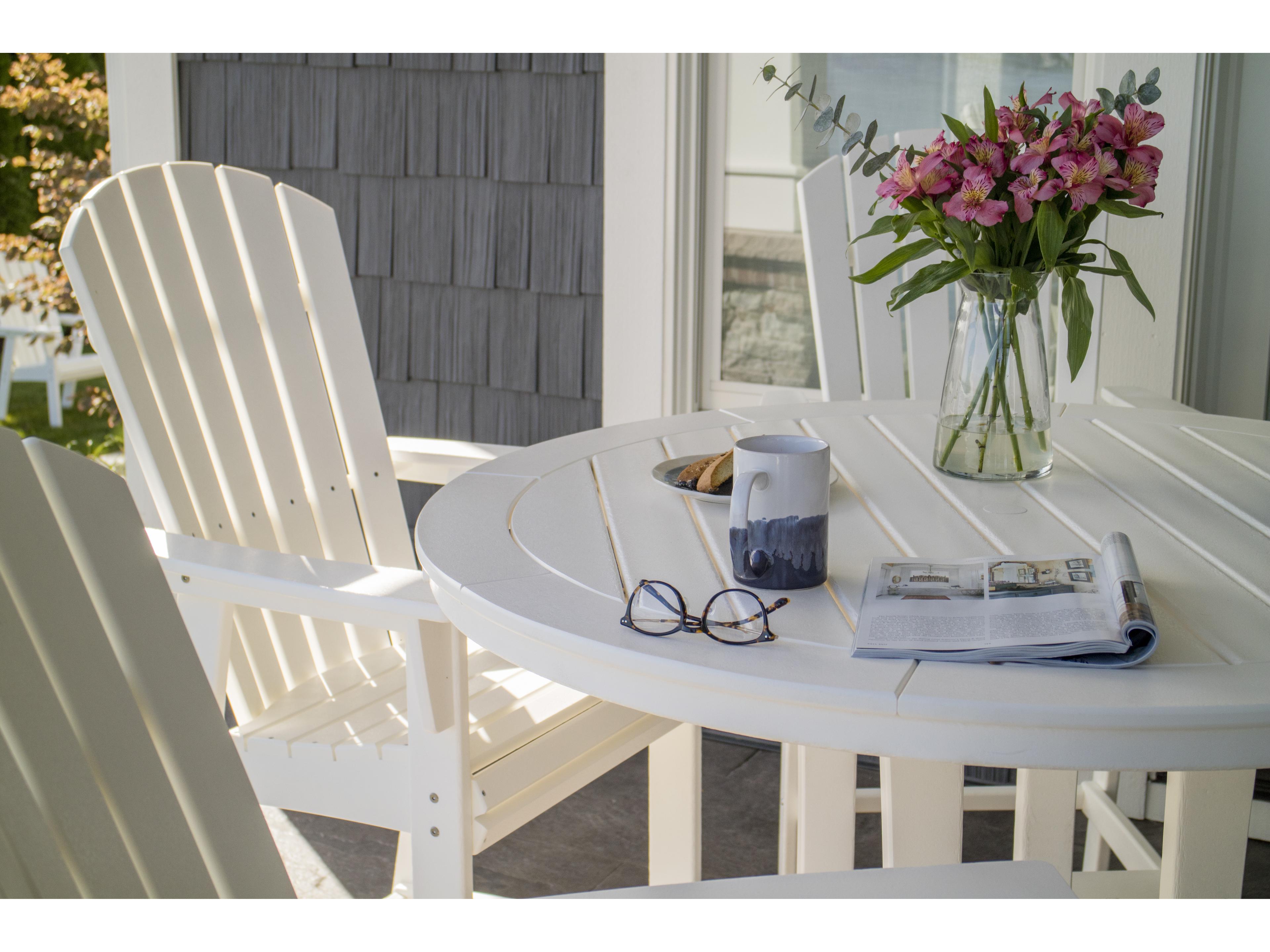 POLYWOOD® Nautical Recycled Plastic Curveback 5 Piece Bar Set