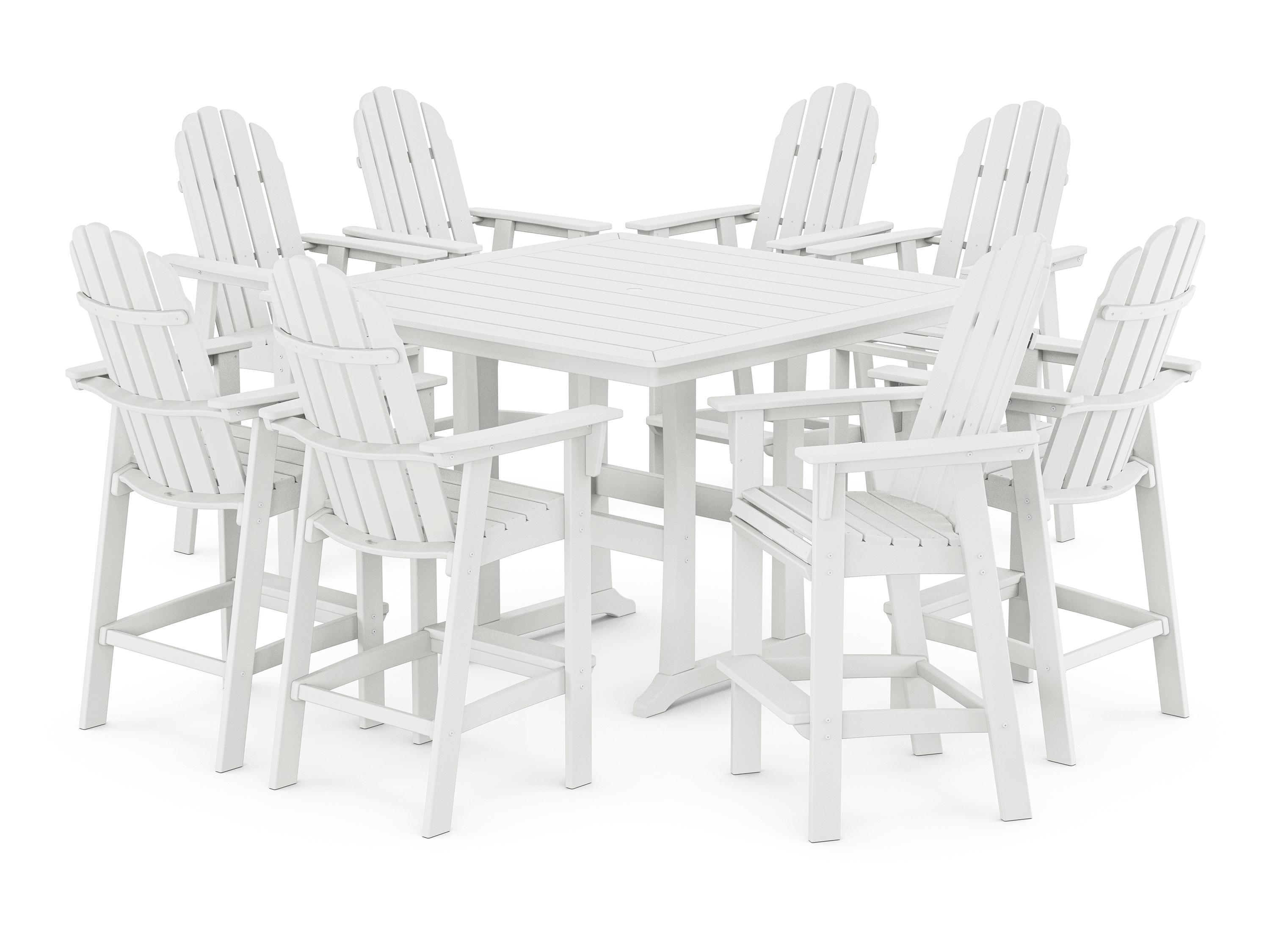 POLYWOOD® Vineyard Recycled Plastic Curvedback 9 Piece Bar Set