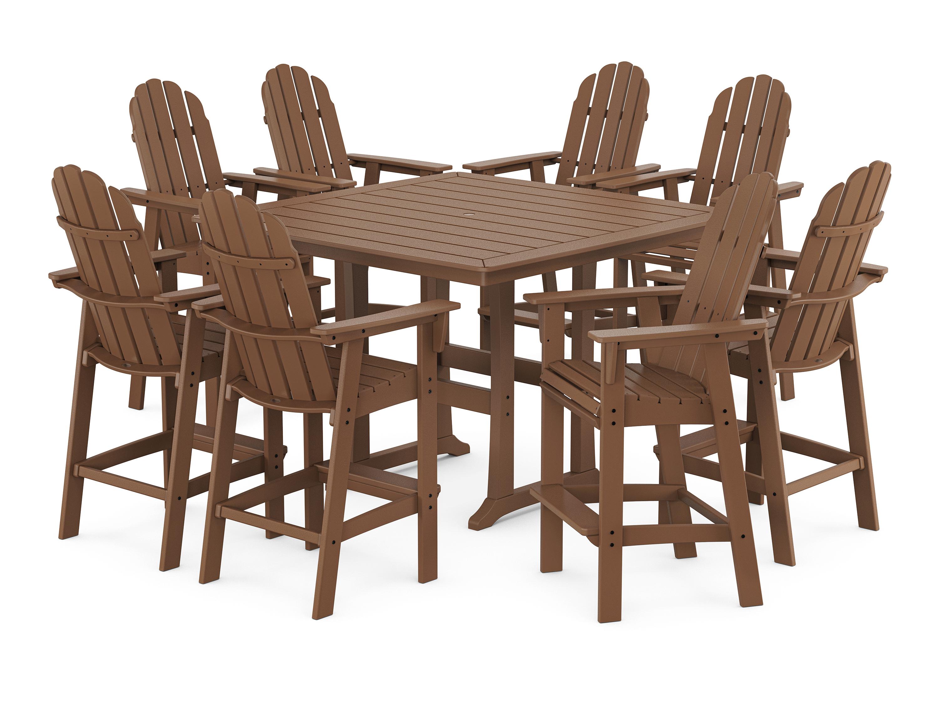 POLYWOOD® Vineyard Recycled Plastic Curvedback 9 Piece Bar Set