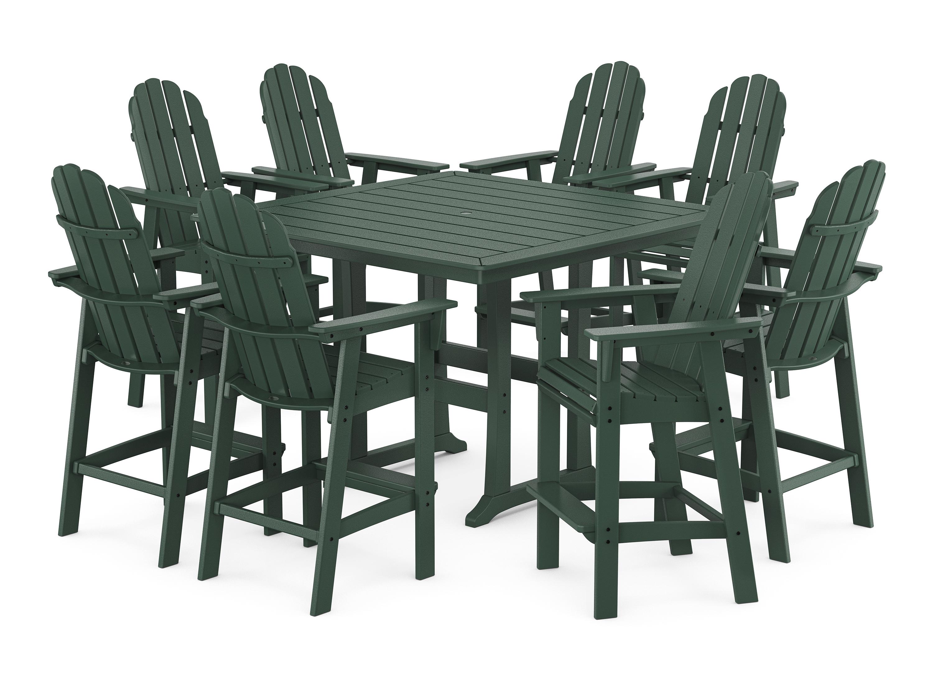 POLYWOOD® Vineyard Recycled Plastic Curvedback 9 Piece Bar Set