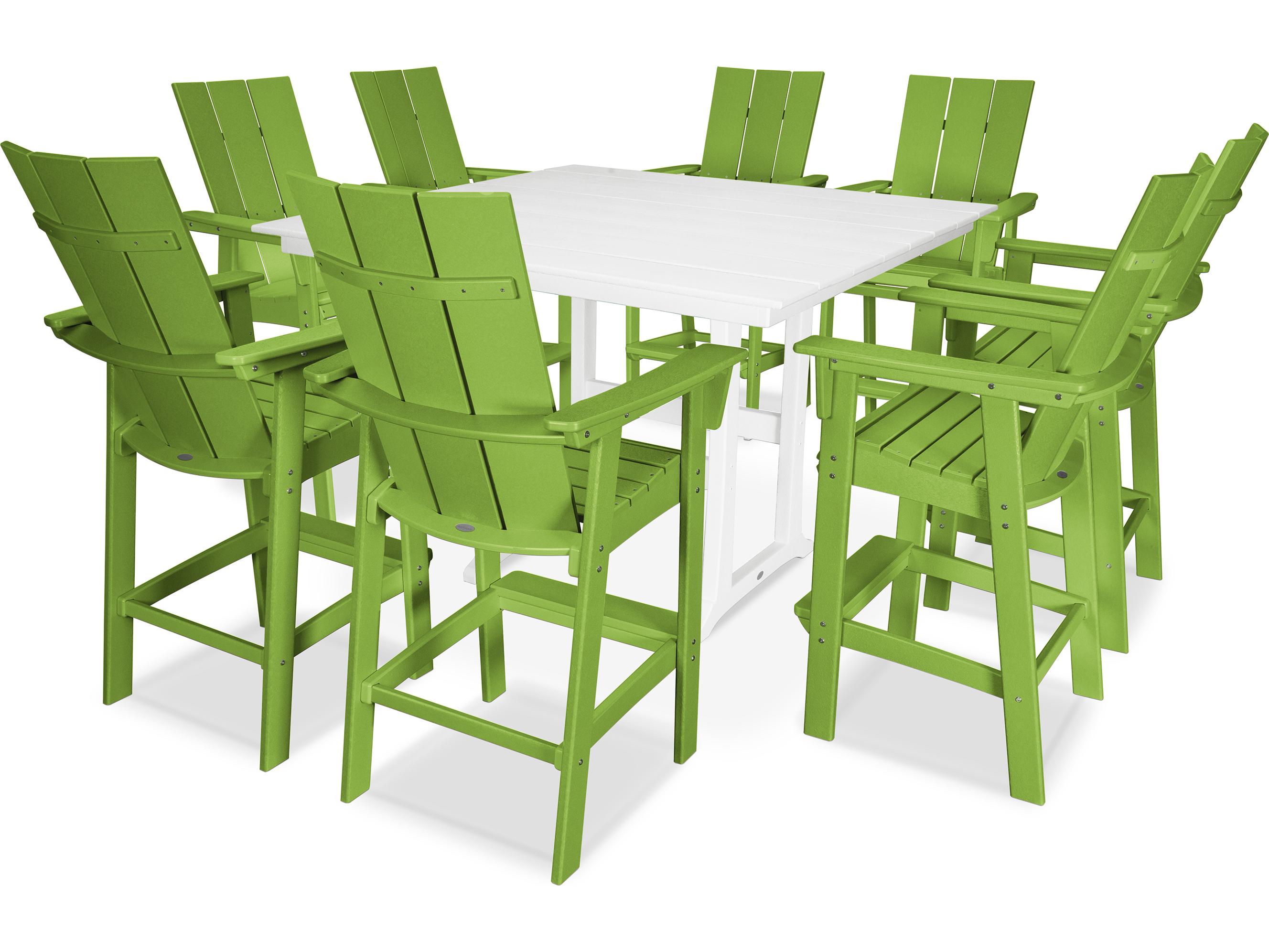 POLYWOOD® Modern Recycled Plastic 5 Piece Farmhouse Bar Set