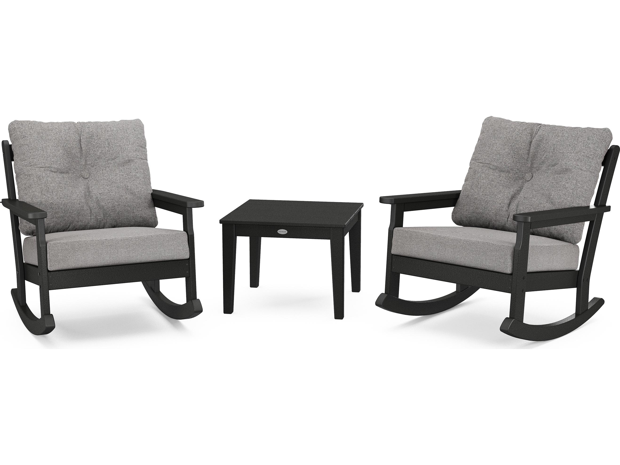 POLYWOOD® Vineyard Recycled Plastic 3 Deep Seating Rocker Patio Lounge Set