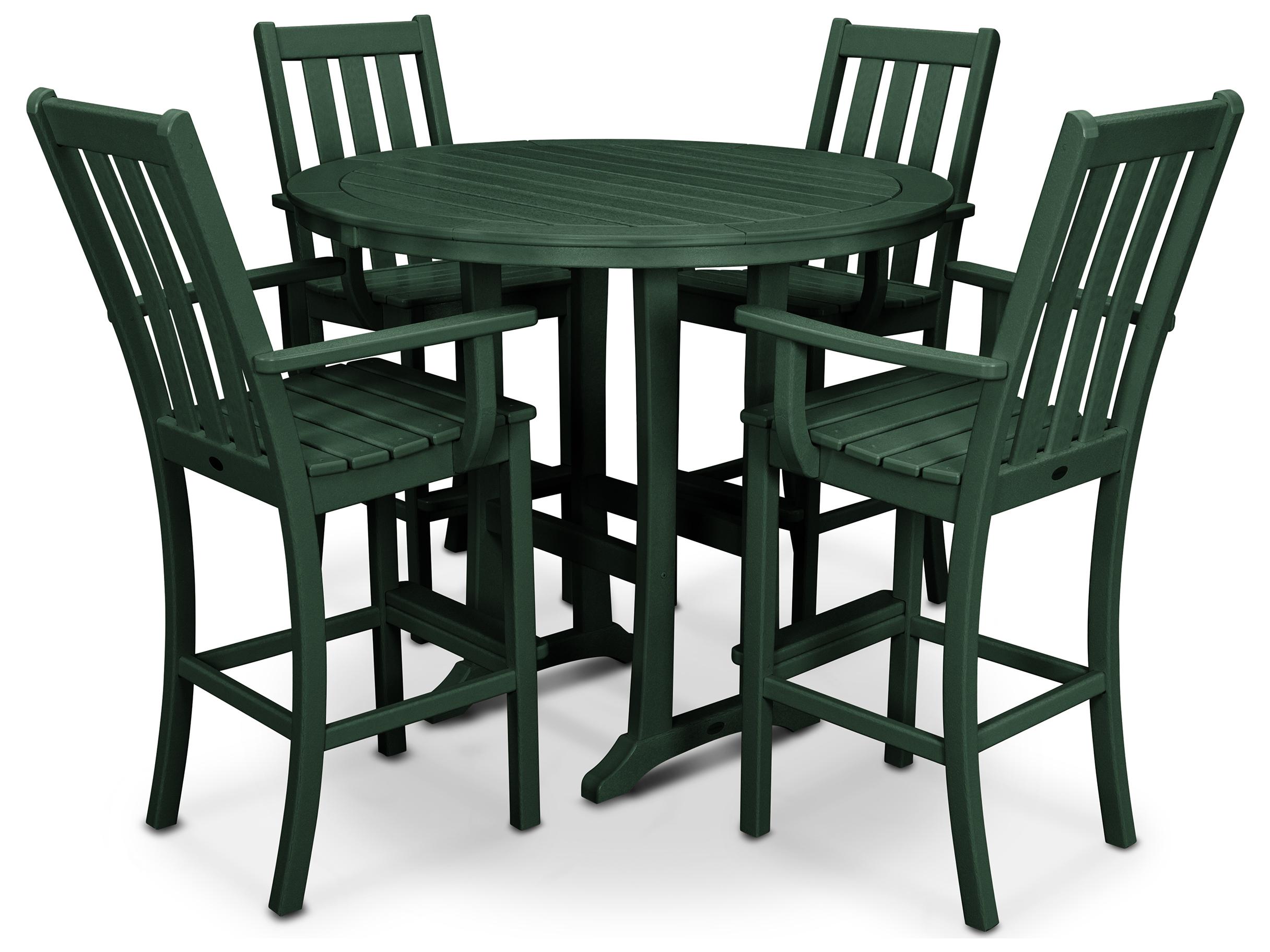 POLYWOOD® Vineyard Recycled Plastic 5 Piece Bar Set
