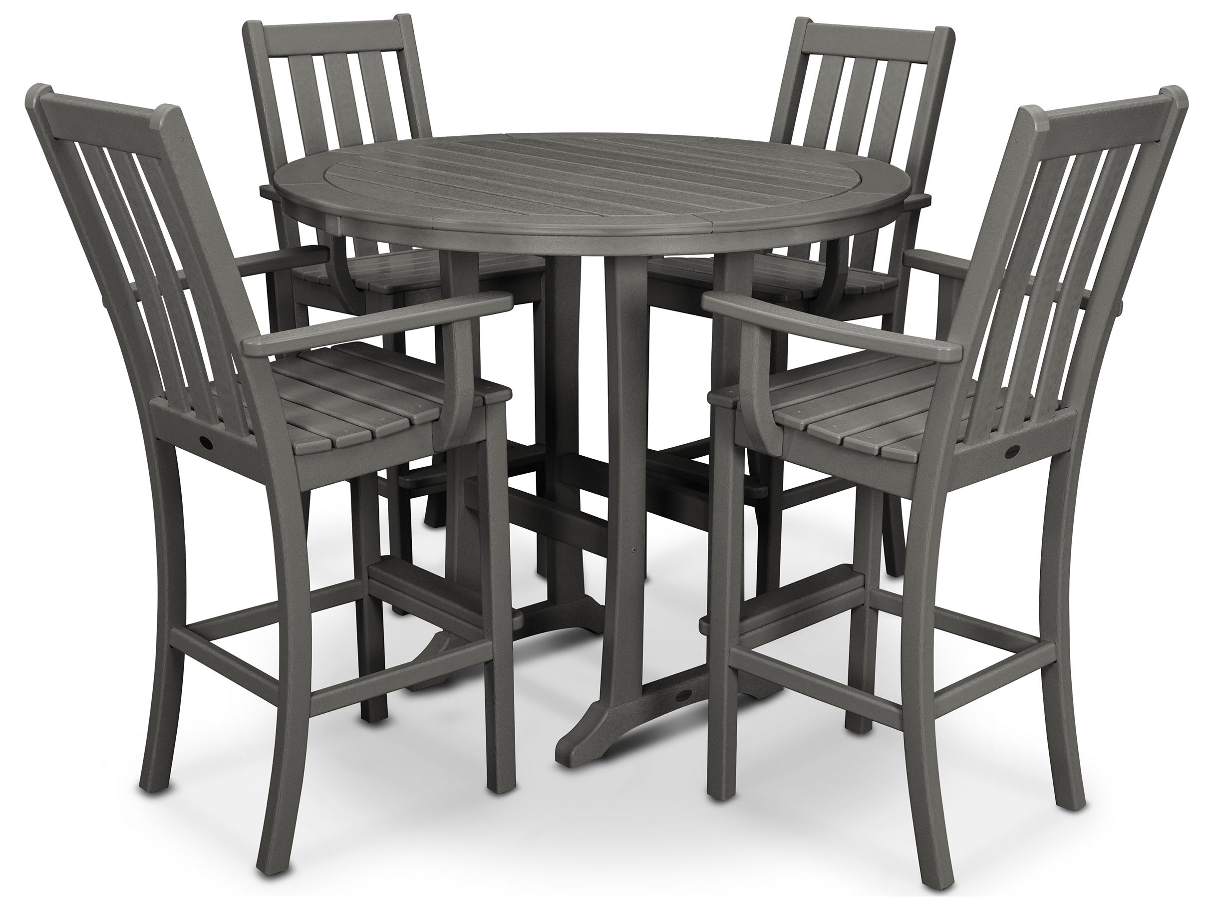 POLYWOOD® Vineyard Recycled Plastic 5 Piece Bar Set