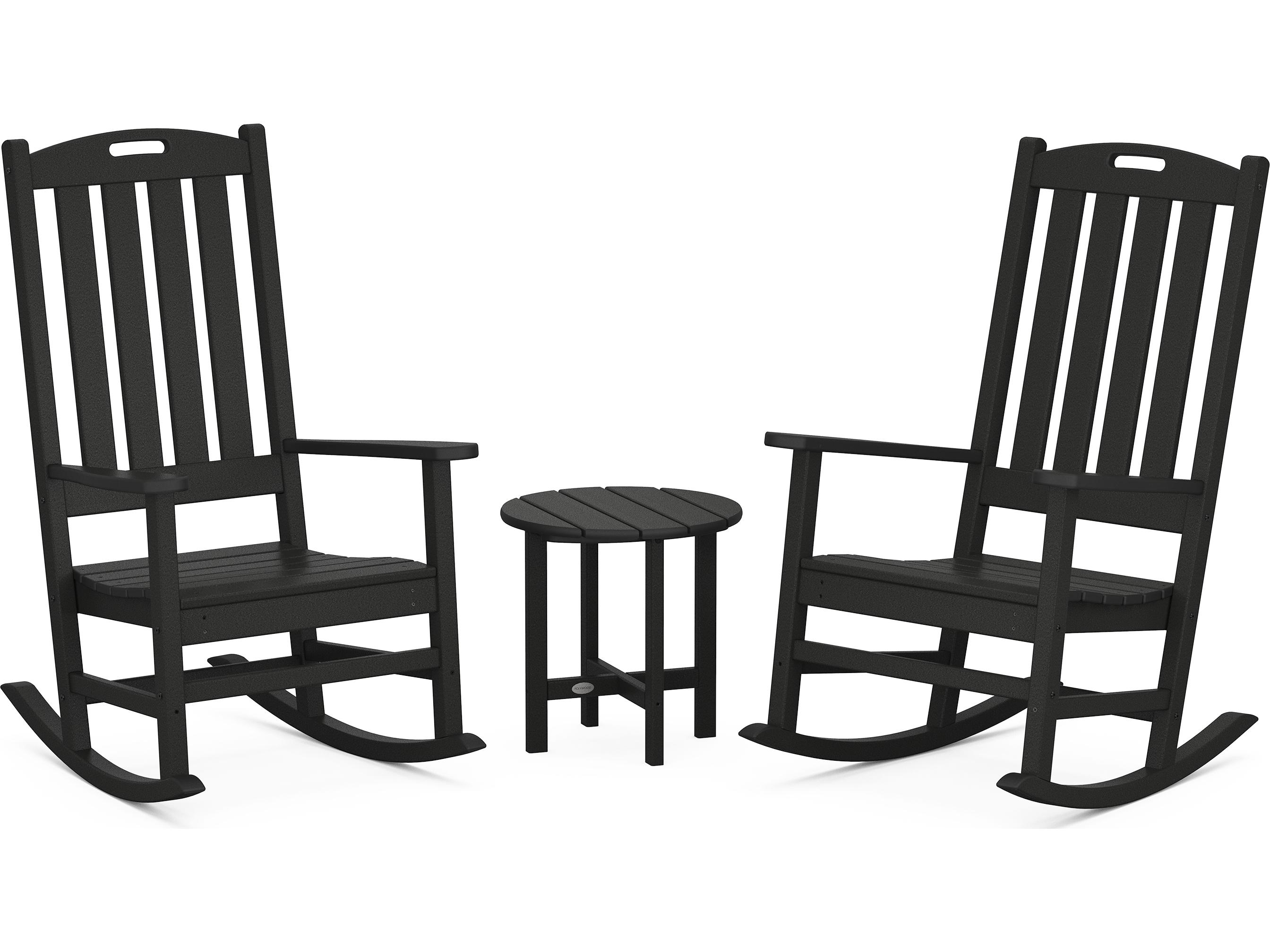 POLYWOOD® Nautical Recycled Plastic 3 Piece Outdoor Patio Lounge Set