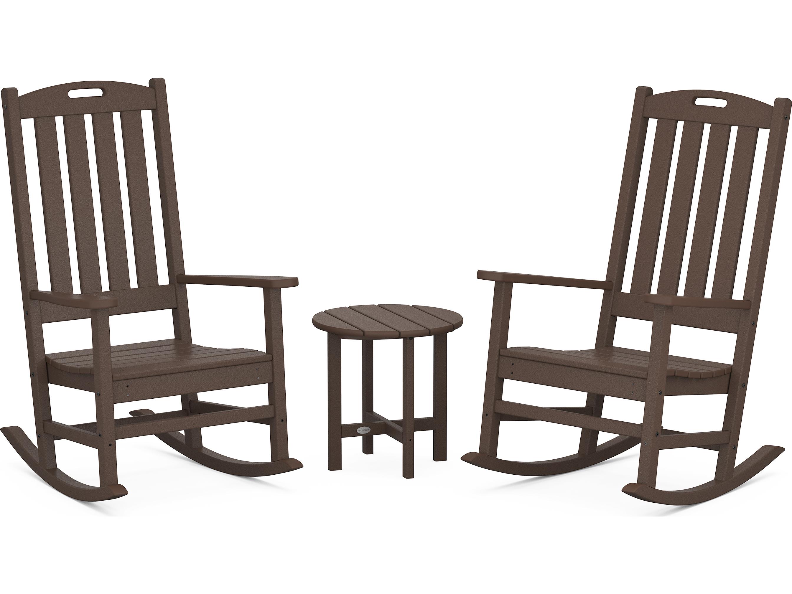 POLYWOOD® Nautical Recycled Plastic 3 Piece Outdoor Patio Lounge Set