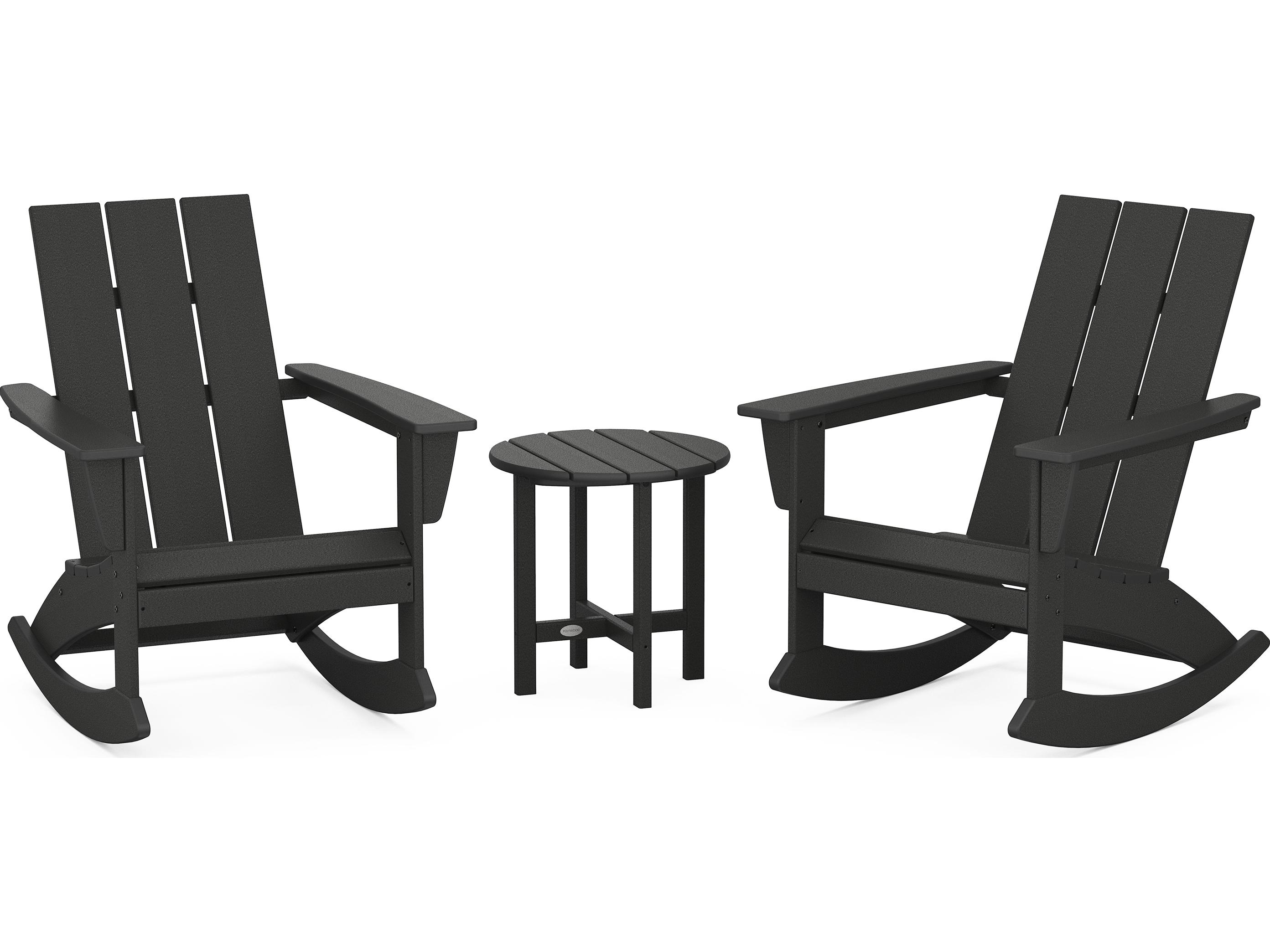 POLYWOOD® Modern Recycled Plastic 3 Piece Patio Lounge Set