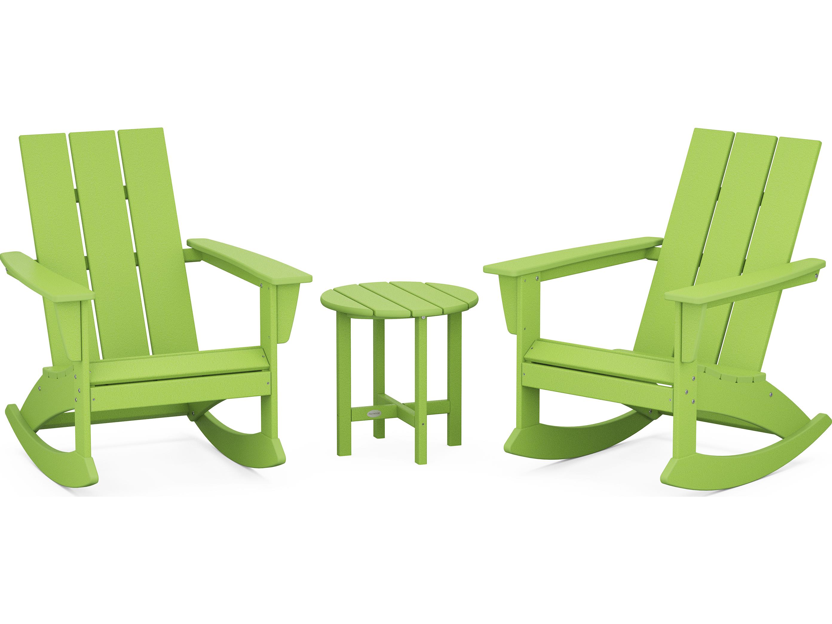 POLYWOOD® Modern Recycled Plastic 3 Piece Patio Lounge Set