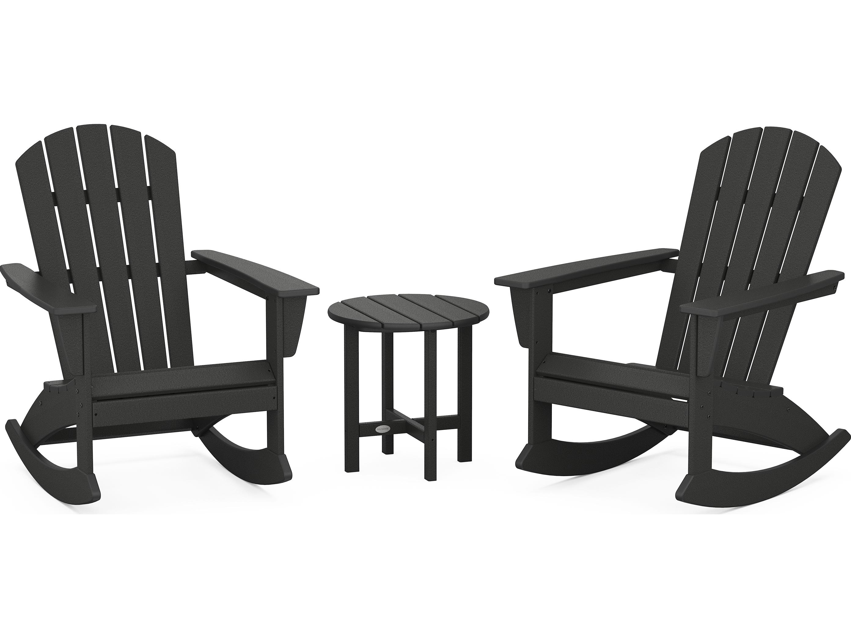 POLYWOOD® Nautical Recycled Plastic 3 Piece Outdoor Lounge Set