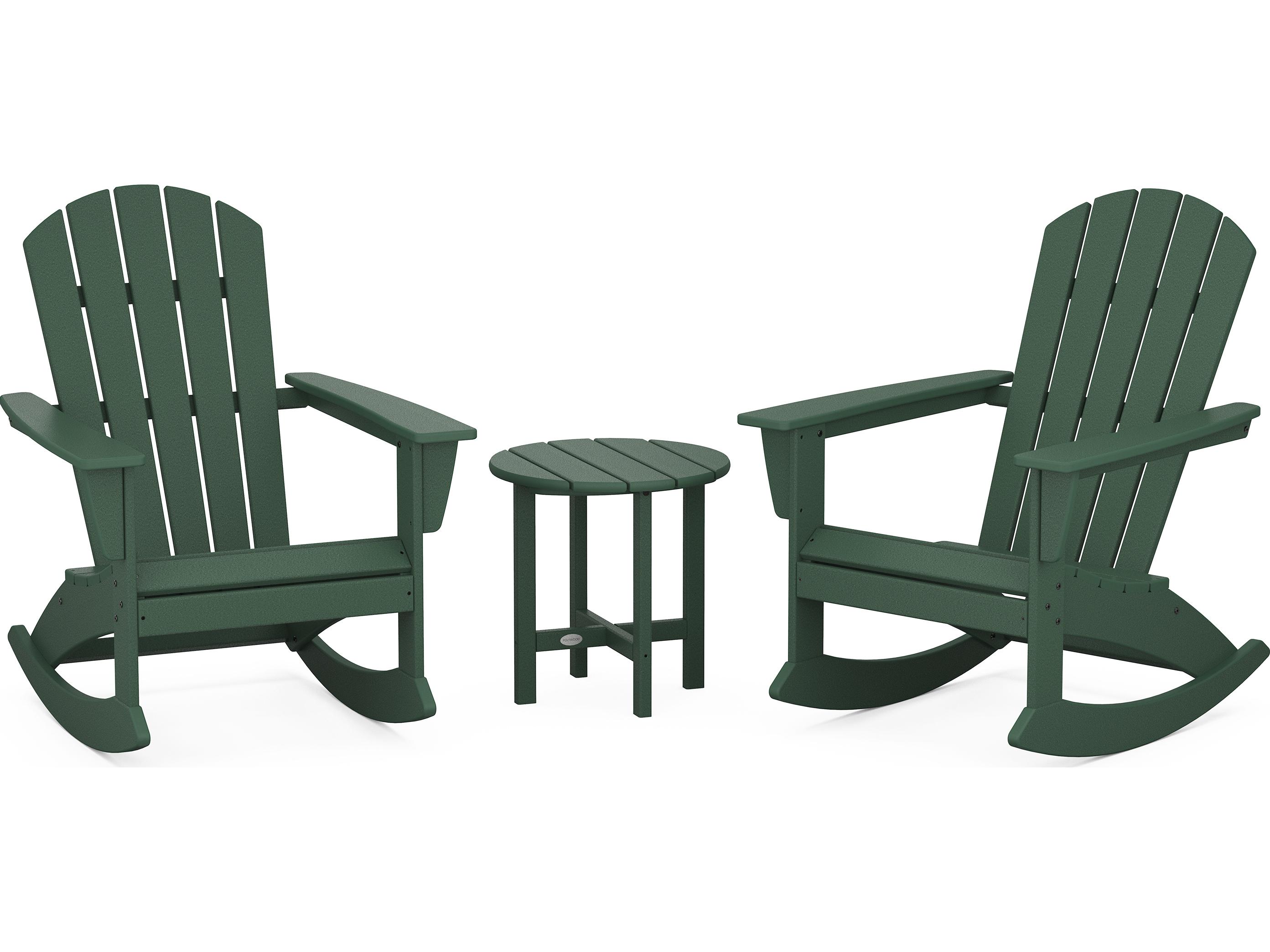 POLYWOOD® Nautical Recycled Plastic 3 Piece Outdoor Lounge Set