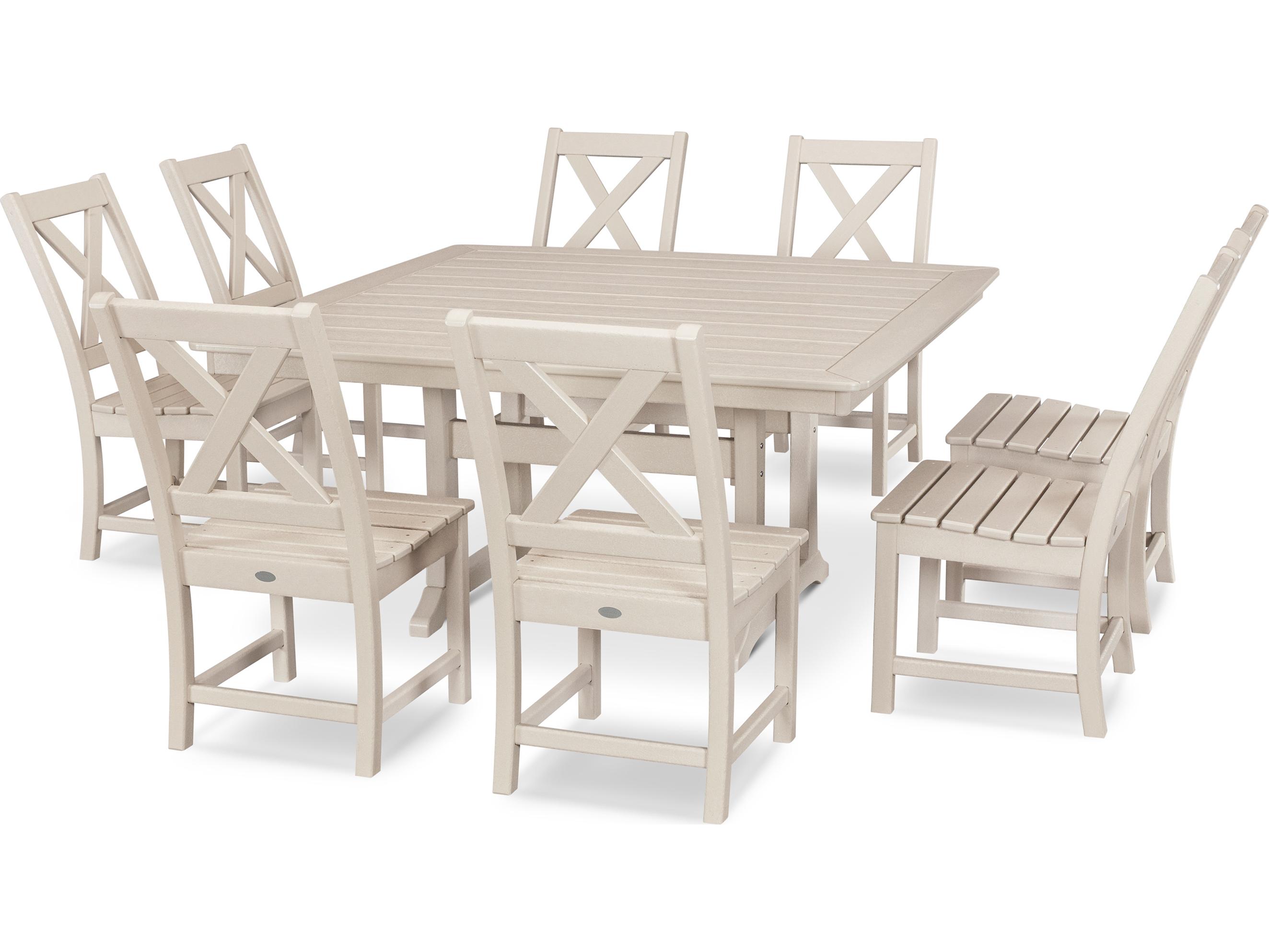 POLYWOOD® Braxton Recycled Plastic 9 Piece Patio Dining Set