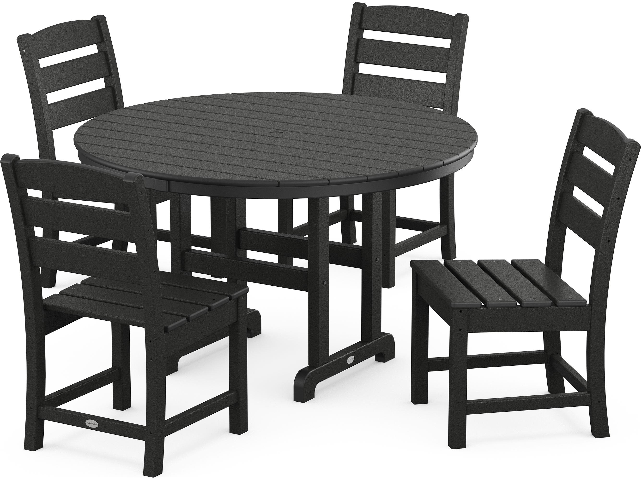 POLYWOOD® Lakeside Recycled Plastic 5 Piece Patio Dining Set