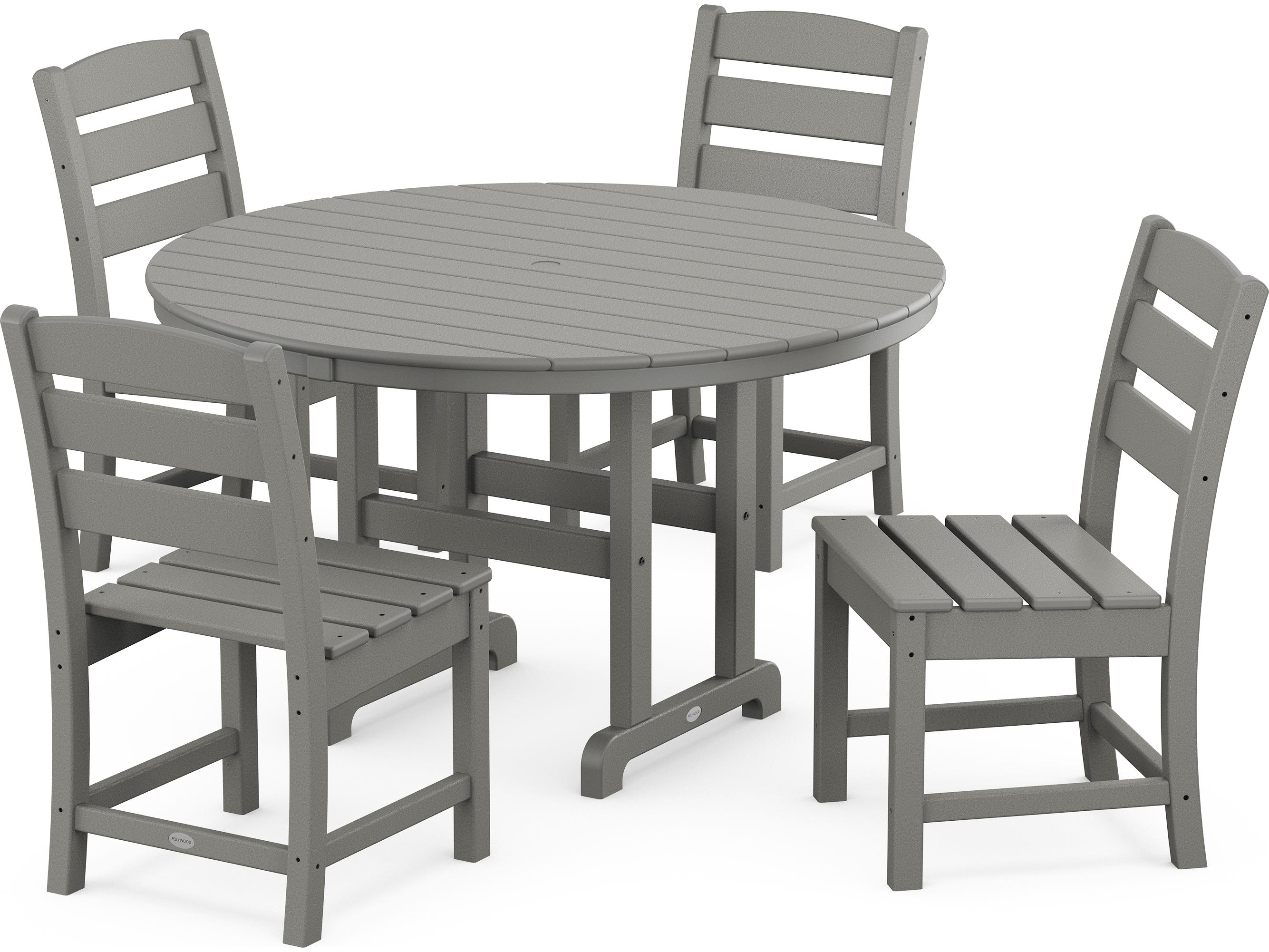 POLYWOOD® Lakeside Recycled Plastic 5 Piece Patio Dining Set