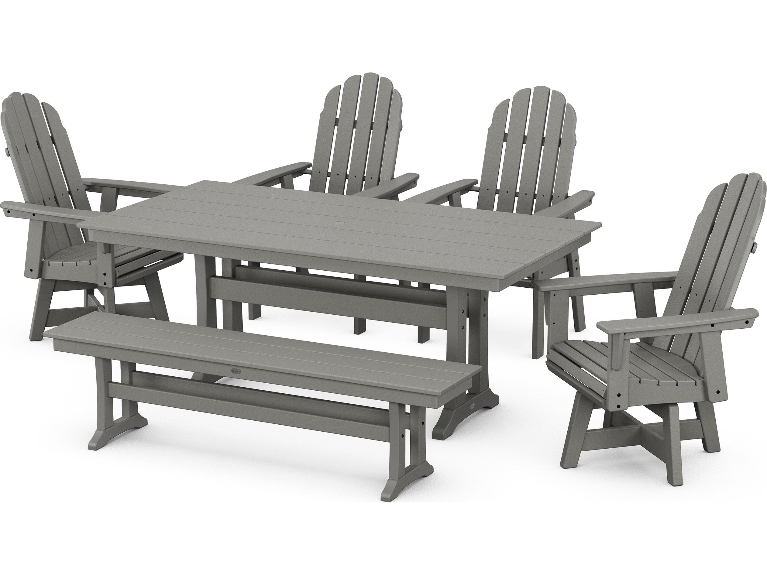 POLYWOOD® Vineyard Recycled Plastic 6 Piece Outdoor Dining Set