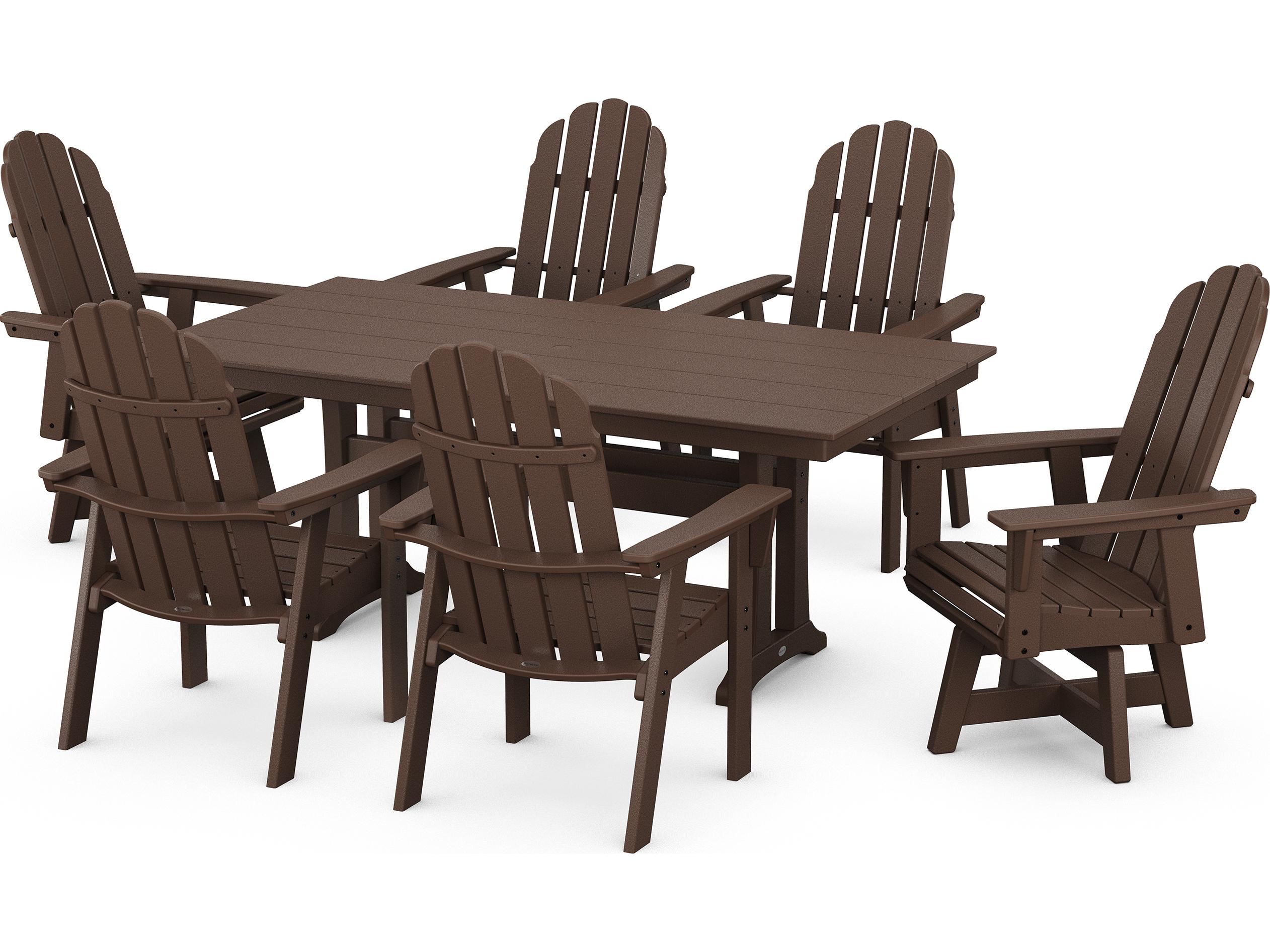 POLYWOOD® Vineyard Recycled Plastic 7 Piece Patio Dining Set