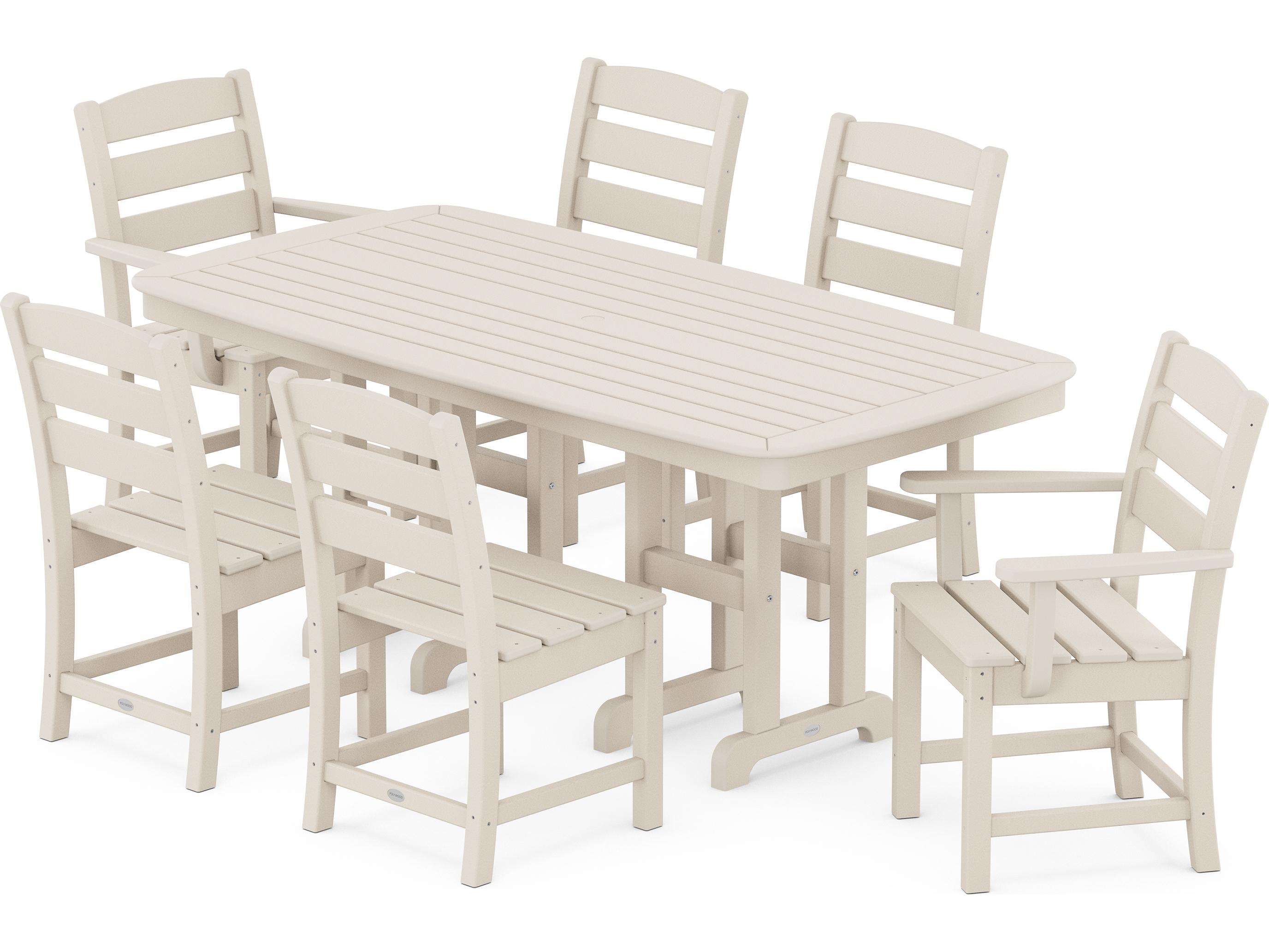 POLYWOOD® Lakeside Recycled Plastic 7 Piece Outdoor Dining Set