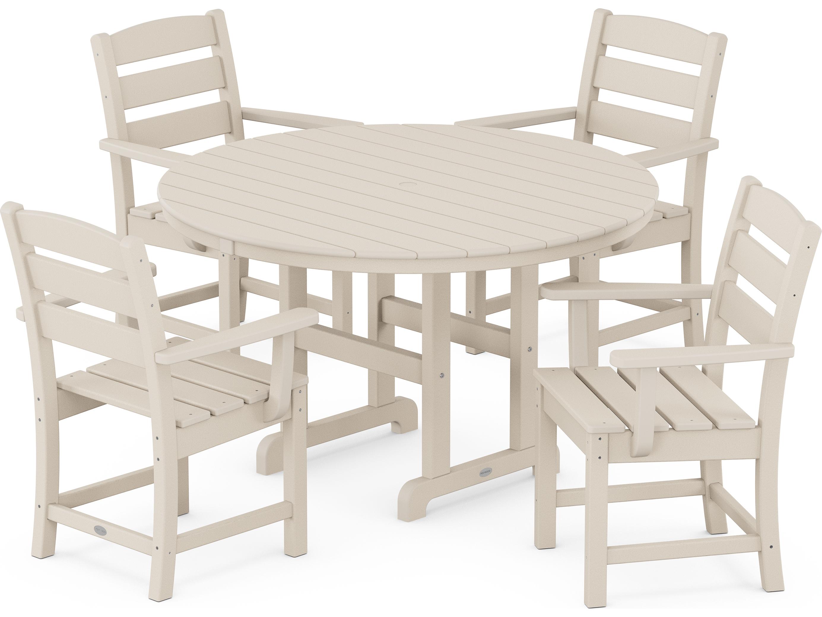 POLYWOOD® Lakeside Recycled Plastic 5 Piece Outdoor Dining Set
