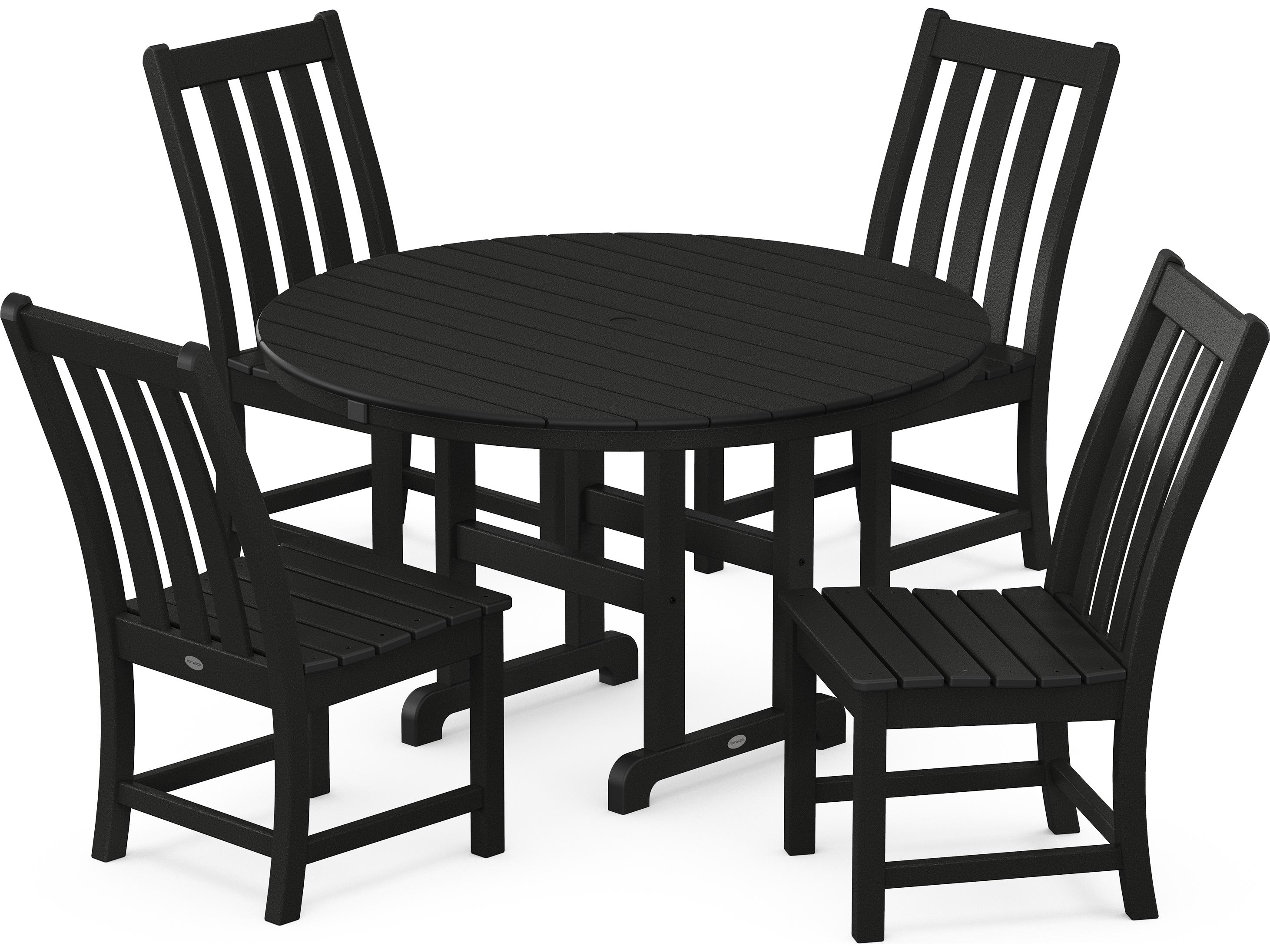 POLYWOOD® Vineyard Recycled Plastic 5 Piece Outdoor Patio Dining Set