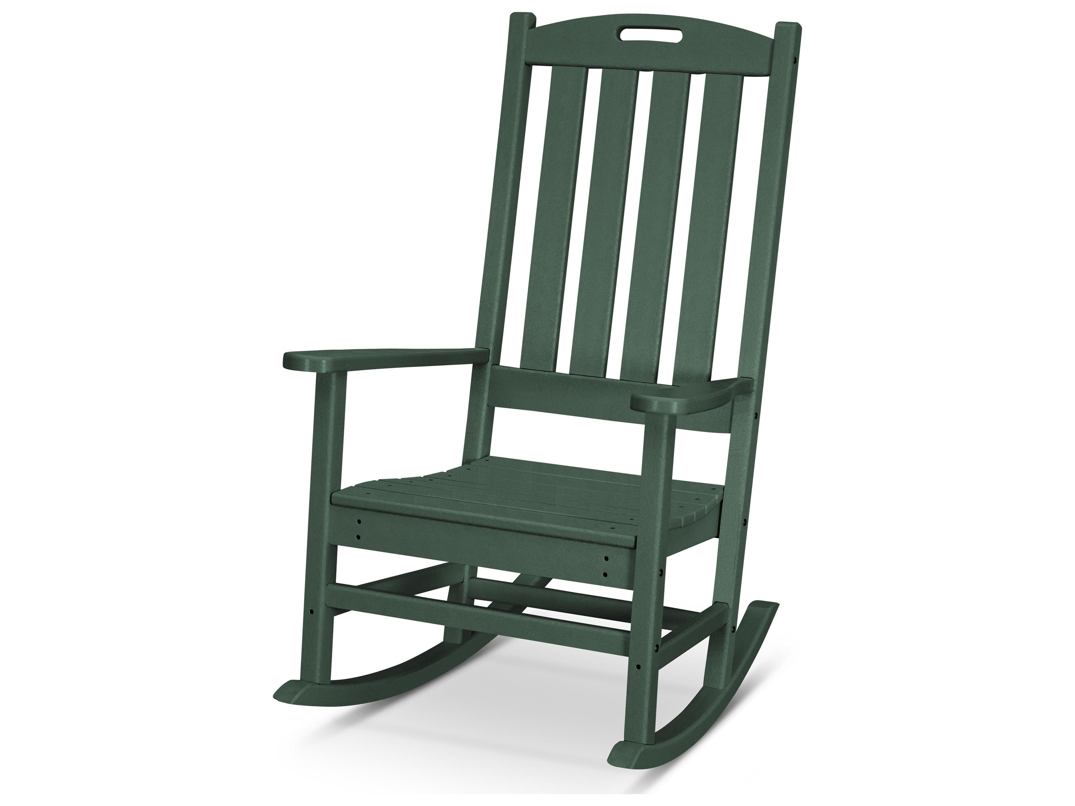 POLYWOOD® Nautical Recycled Plastic Porch Rocker Patio Lounge Chair