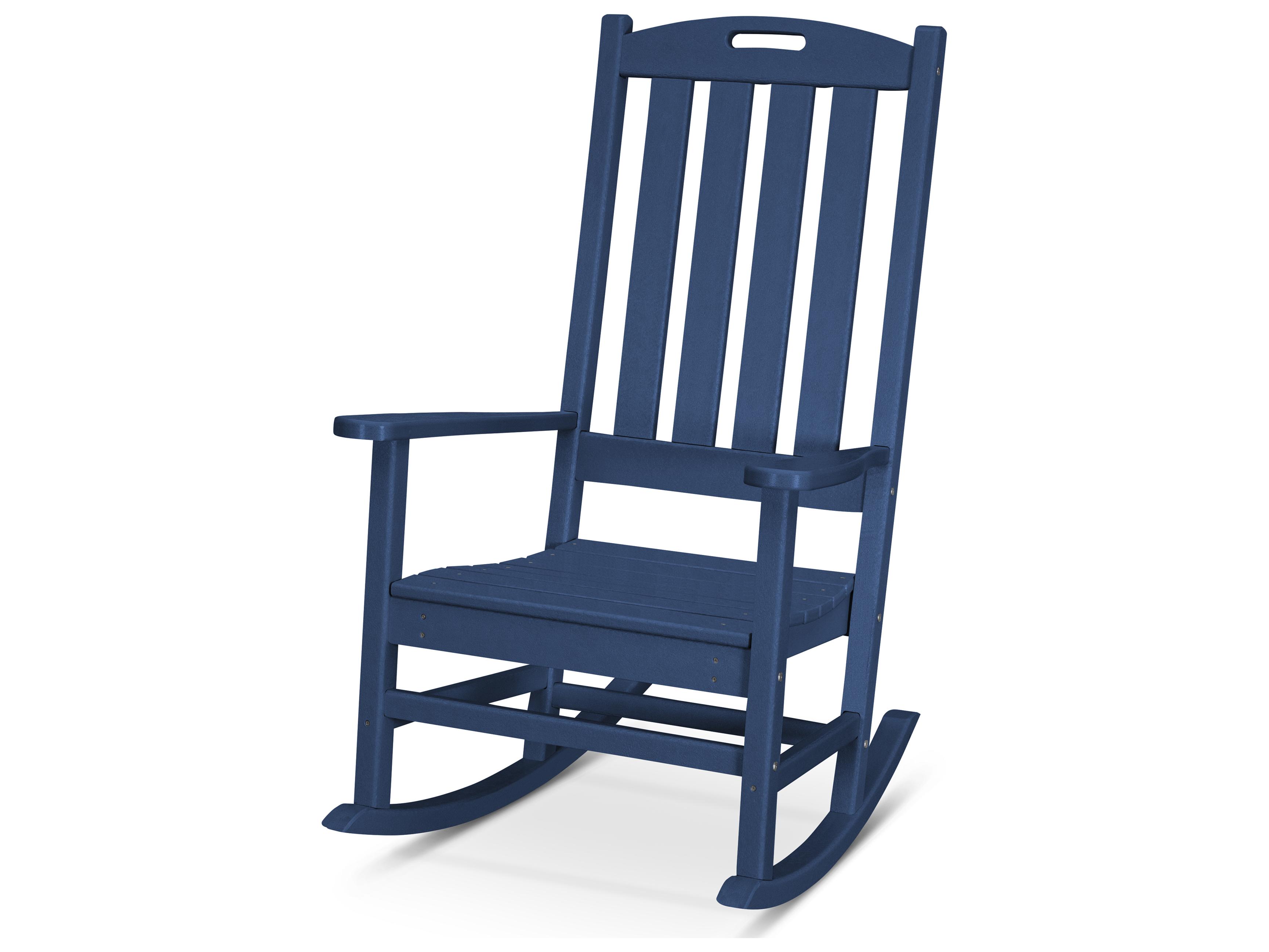 POLYWOOD® Nautical Recycled Plastic Porch Rocker Patio Lounge Chair