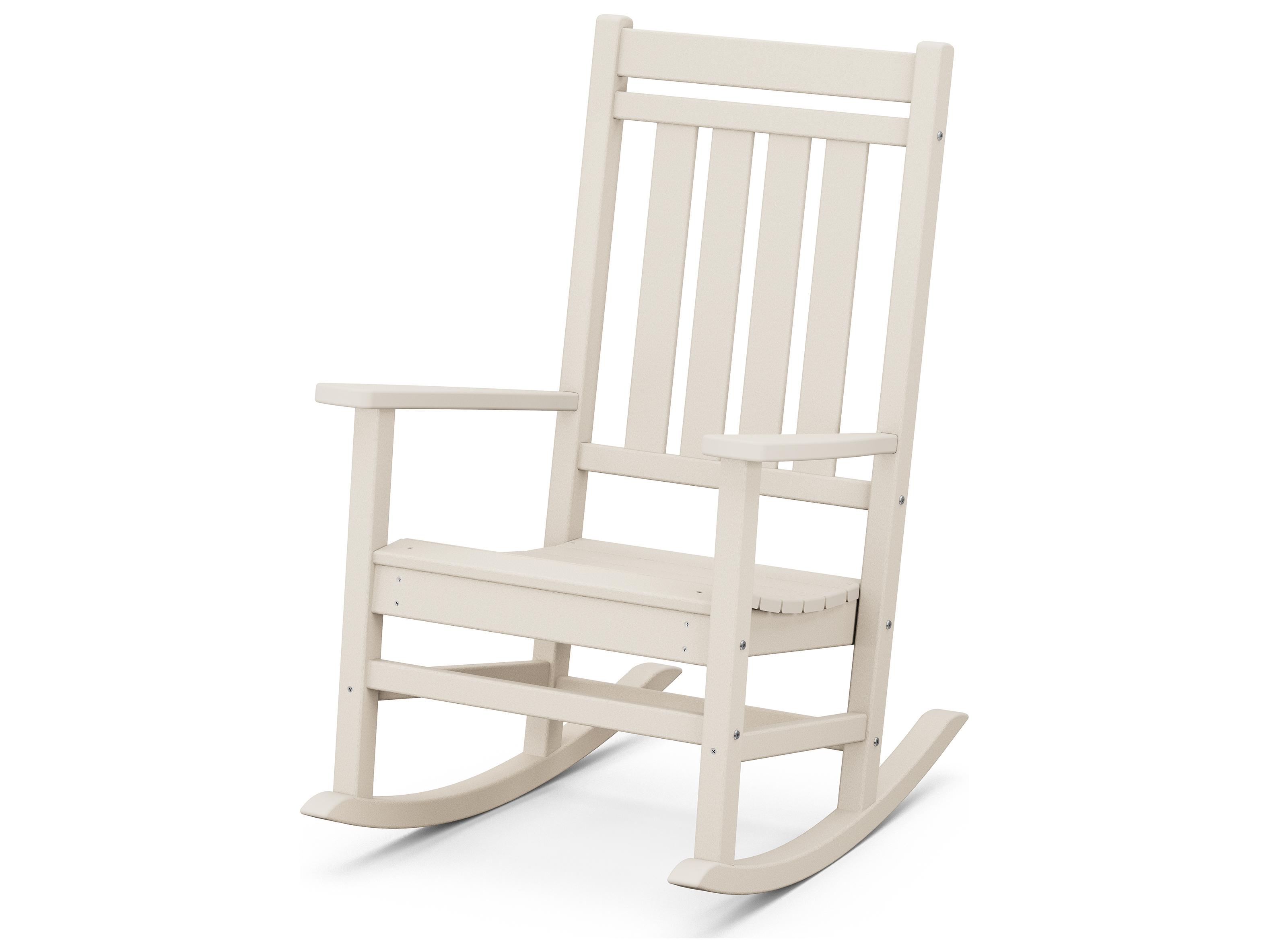 POLYWOOD® Estate Porch Recycled Plastic Rocker Outdoor Patio Lounge Chair