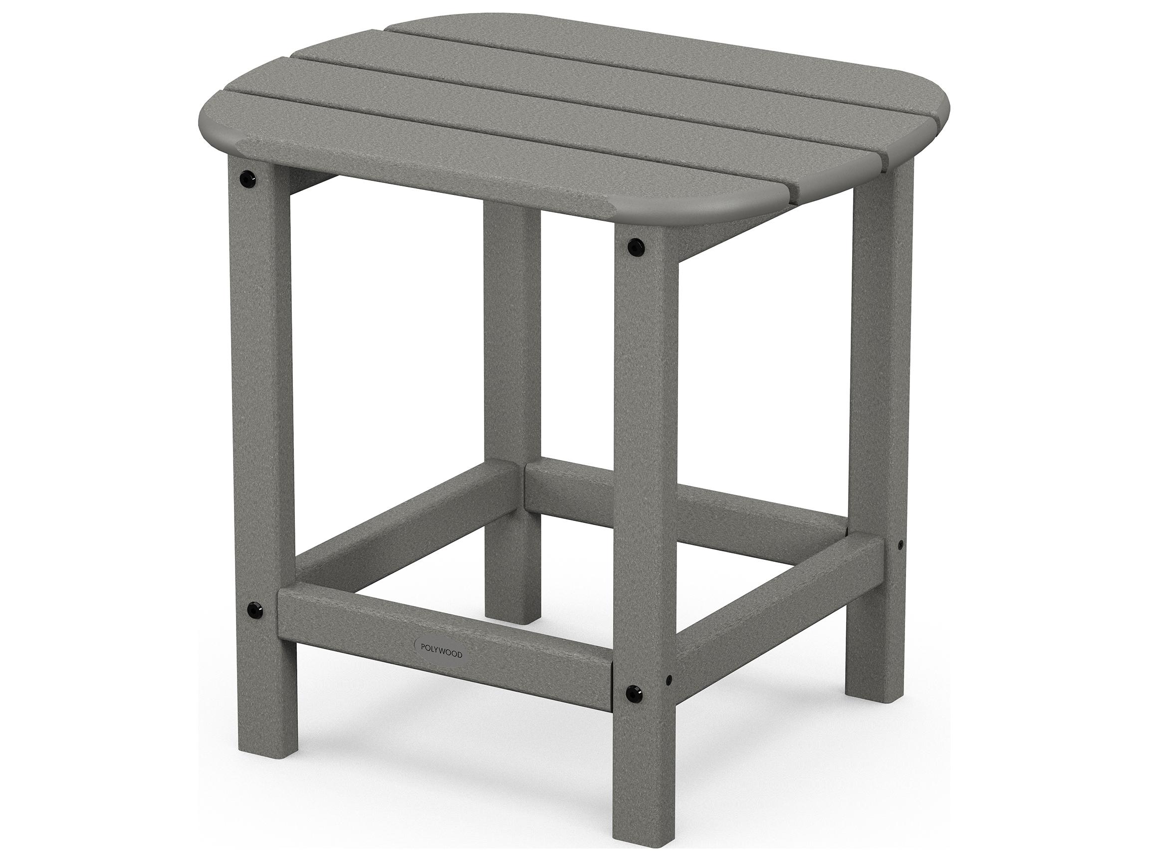 POLYWOOD® South Beach Recycled Plastic Oval Outdoor Patio End Table