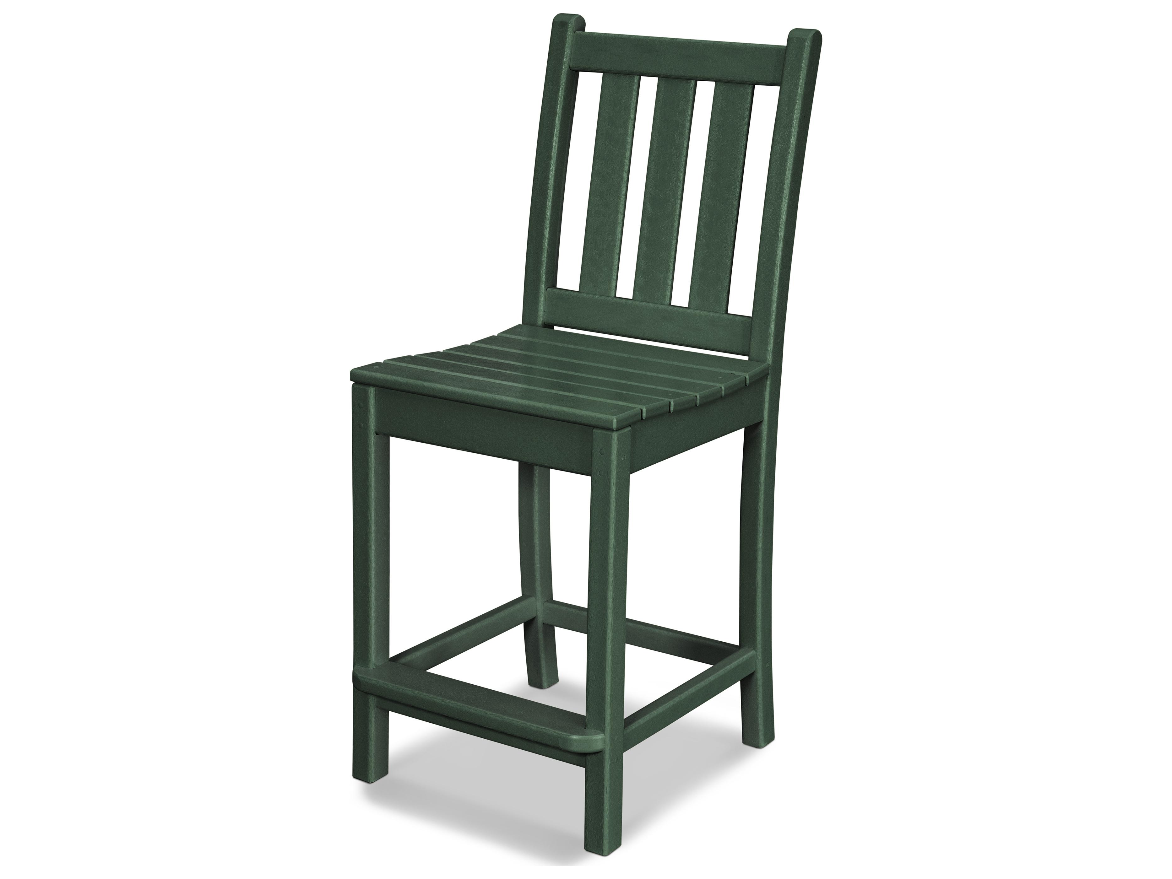 POLYWOOD® Traditional Garden Recycled Plastic Outdoor Patio Counter Stool