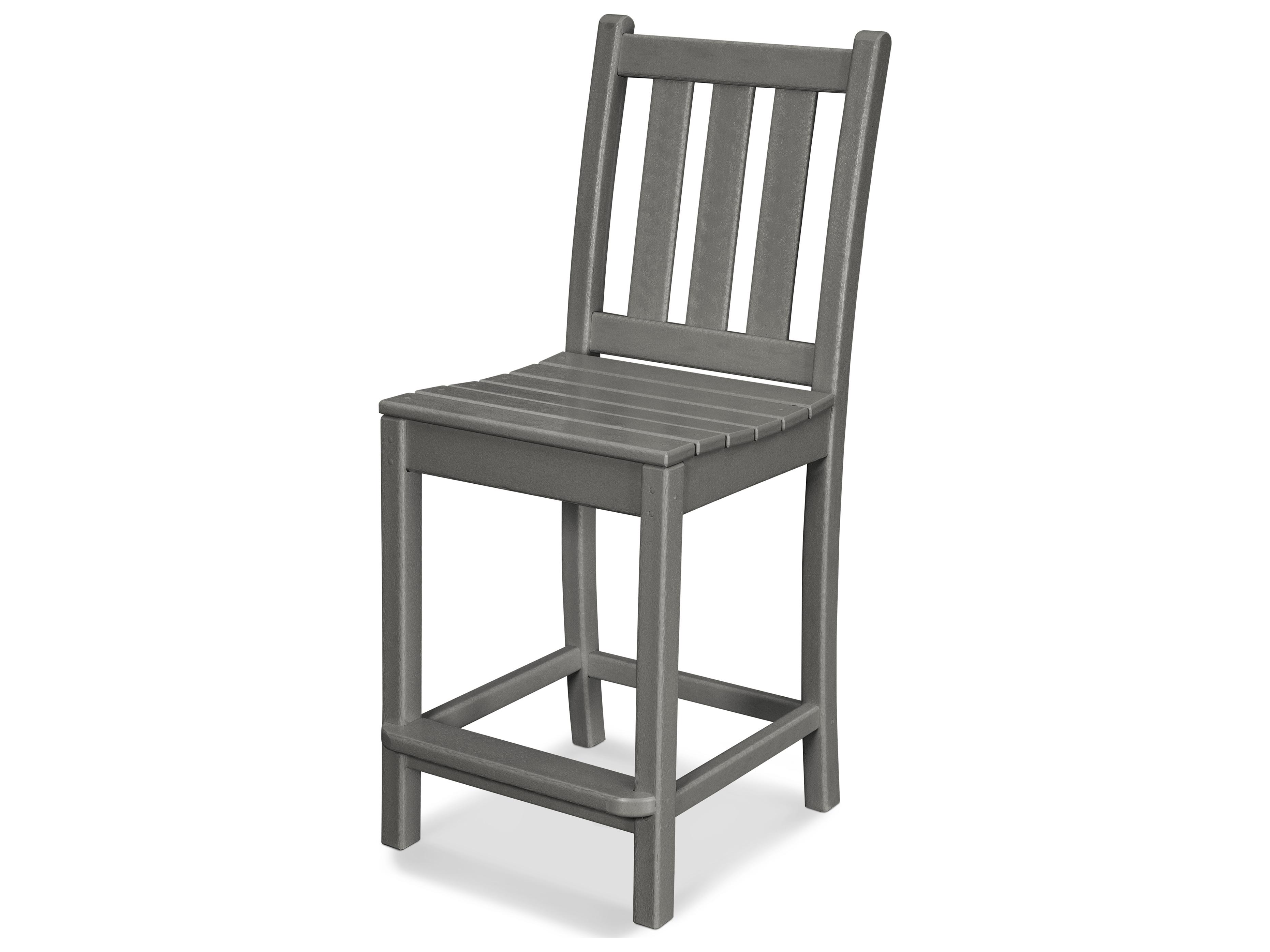 POLYWOOD® Traditional Garden Recycled Plastic Outdoor Patio Counter Stool