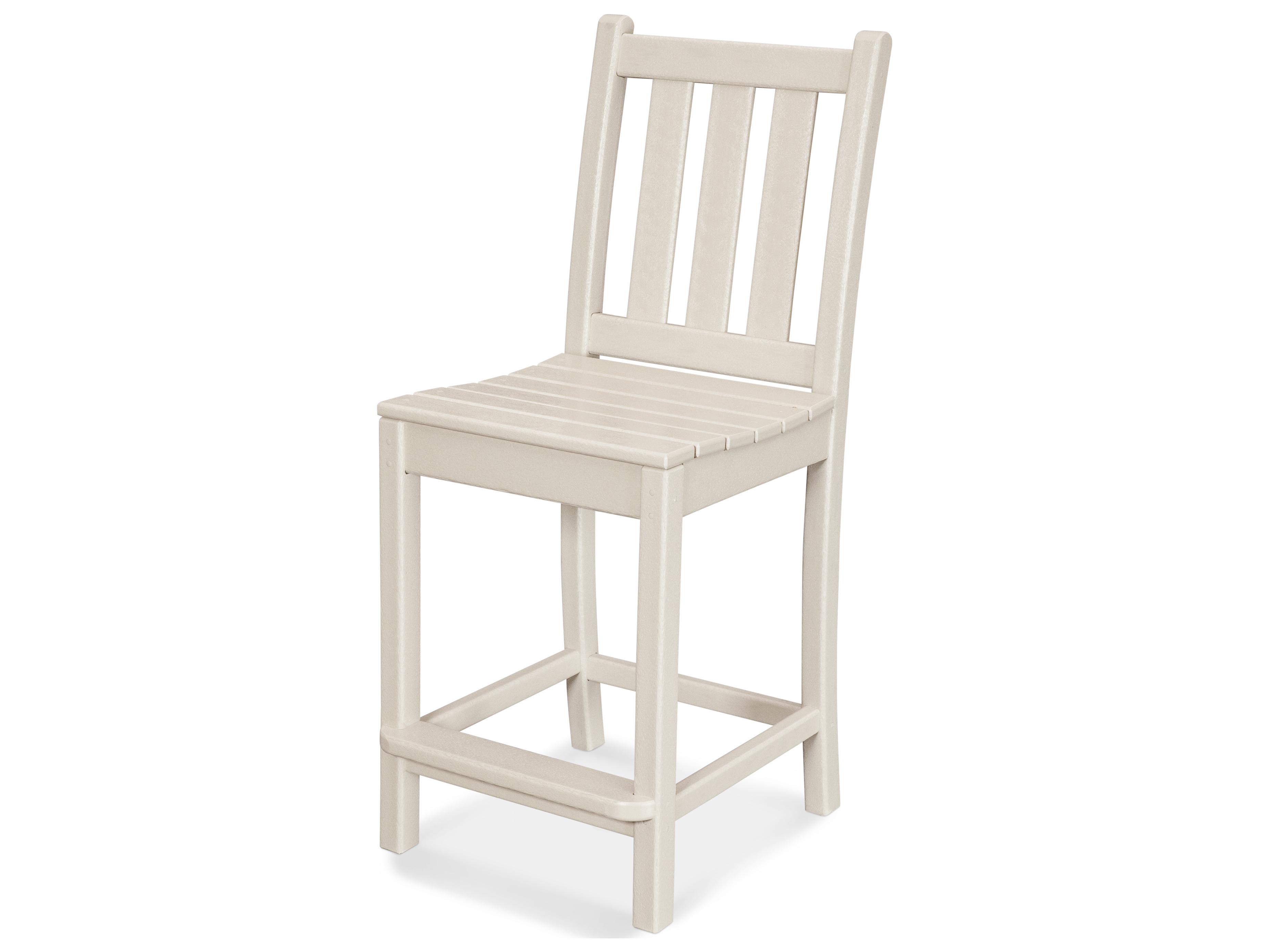 POLYWOOD® Traditional Garden Recycled Plastic Outdoor Patio Counter Stool