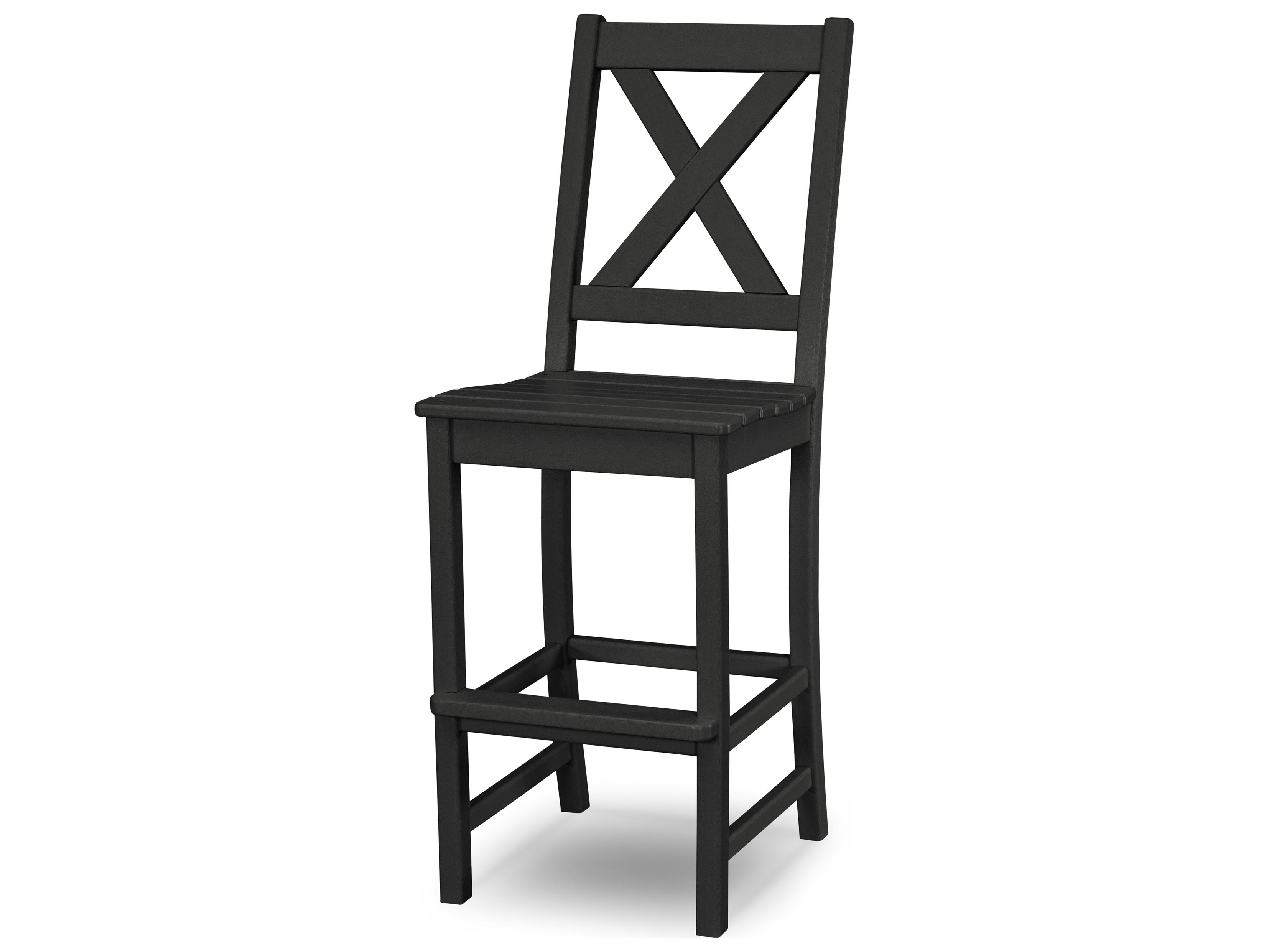 POLYWOOD® Braxton Recycled Plastic Outdoor Bar Side Chair
