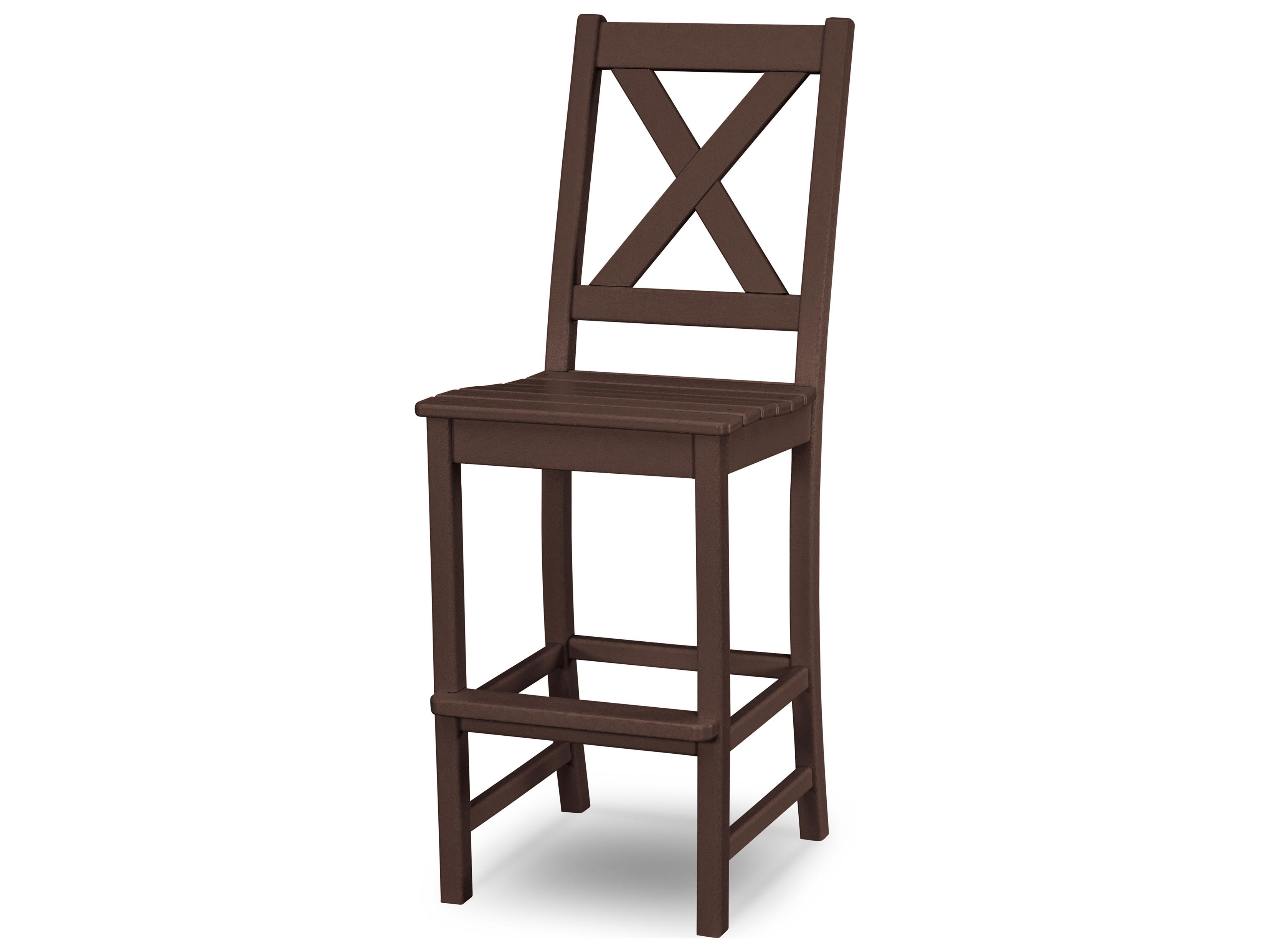 POLYWOOD® Braxton Recycled Plastic Outdoor Bar Side Chair