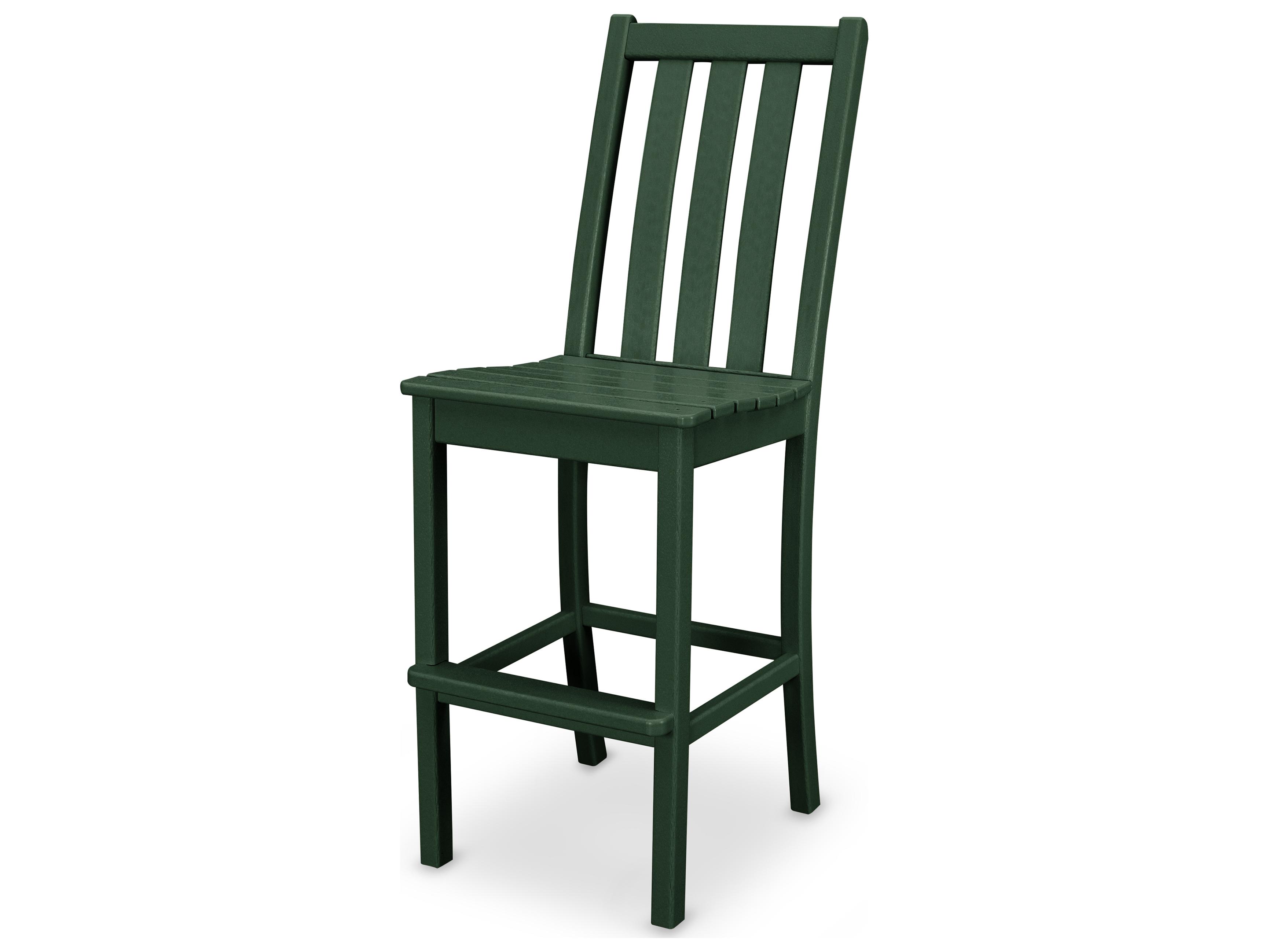 POLYWOOD® Vineyard Recycled Plastic Outdoor Patio Bar Side Chair