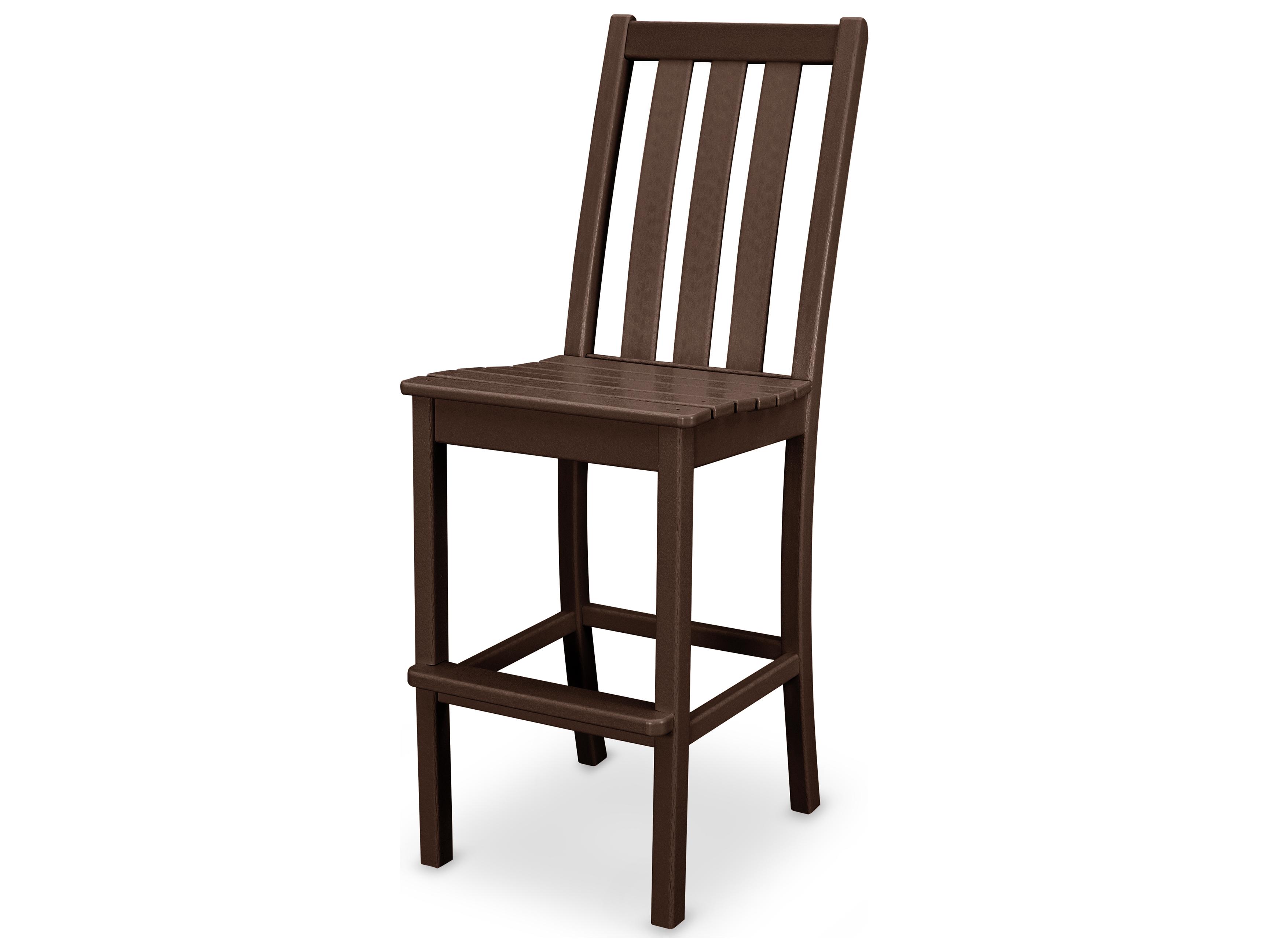 POLYWOOD® Vineyard Recycled Plastic Outdoor Patio Bar Side Chair