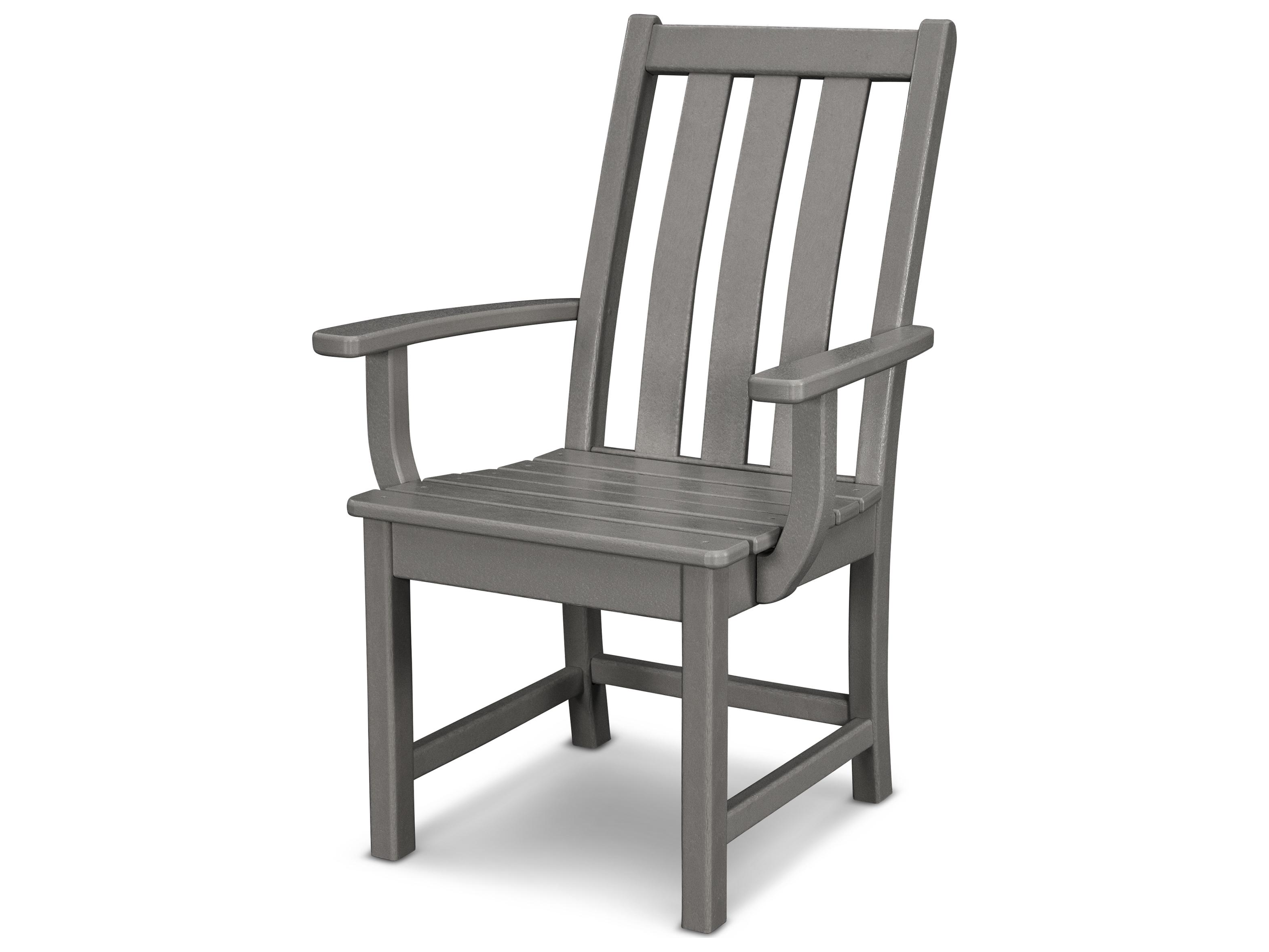 POLYWOOD® Vineyard Recycled Plastic Outdoor Patio Dining Arm Chair