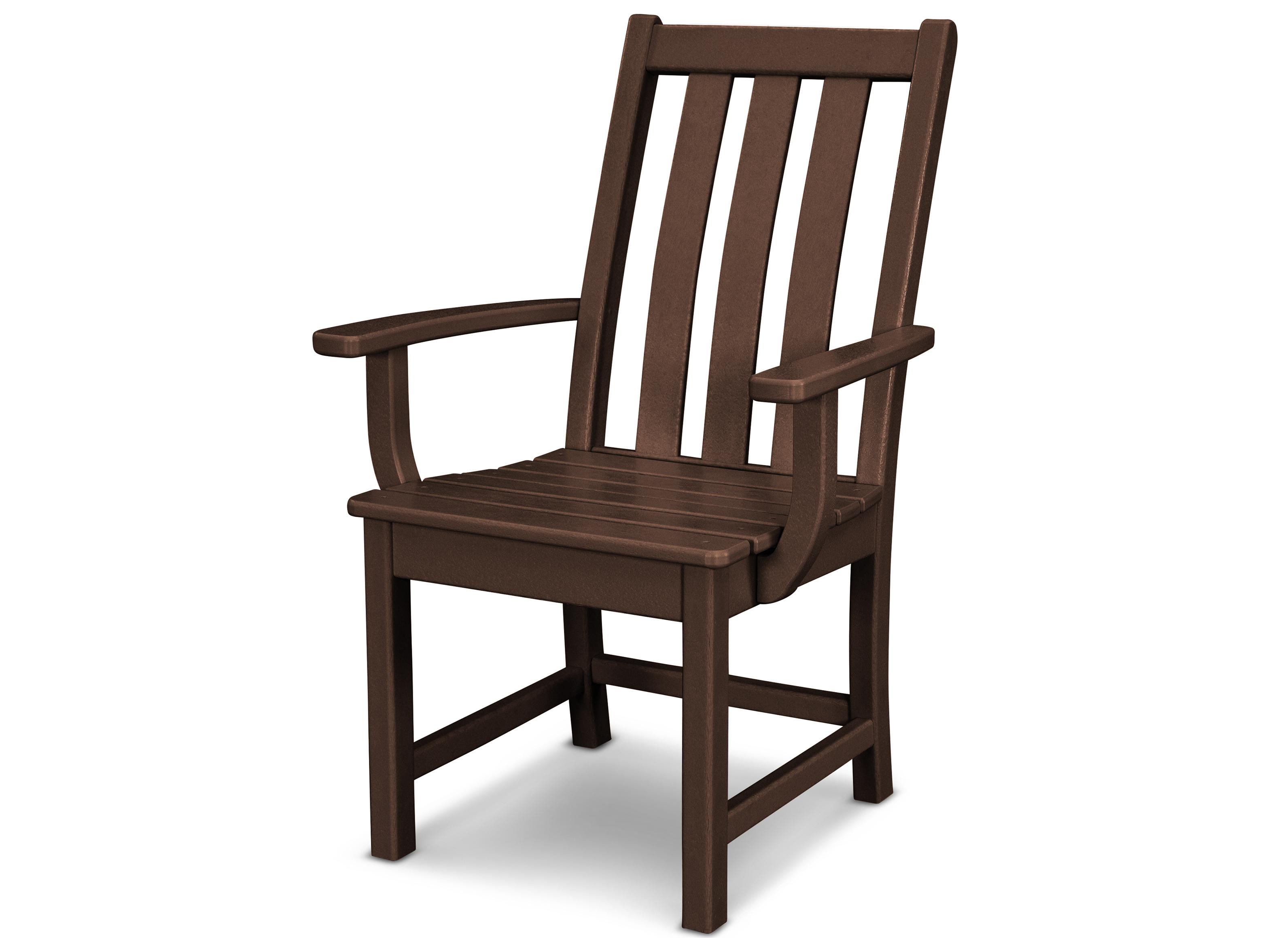 POLYWOOD® Vineyard Recycled Plastic Outdoor Patio Dining Arm Chair