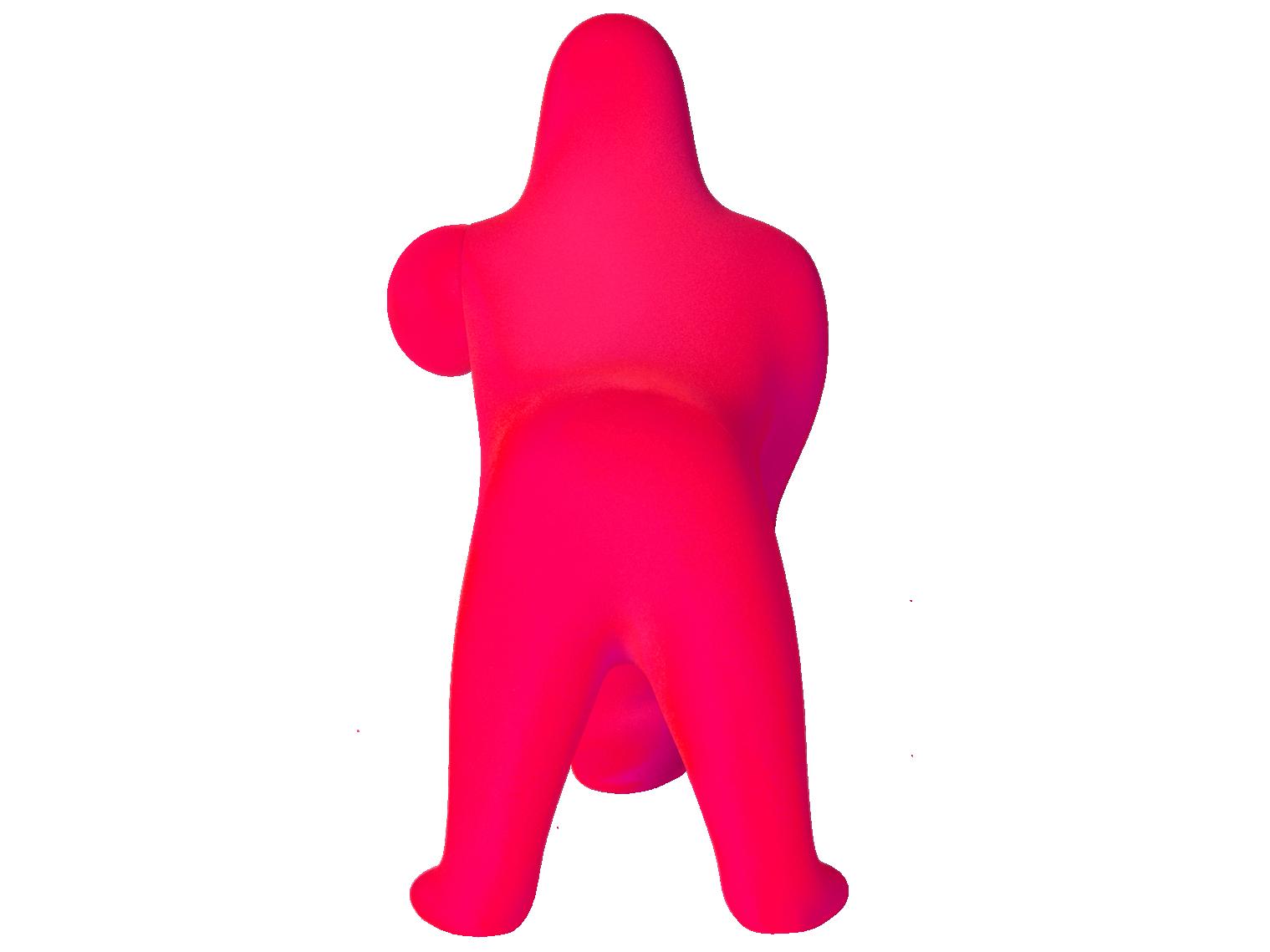 Qeeboo Kong XS Fuchsia Velvet Pink Table Lamp