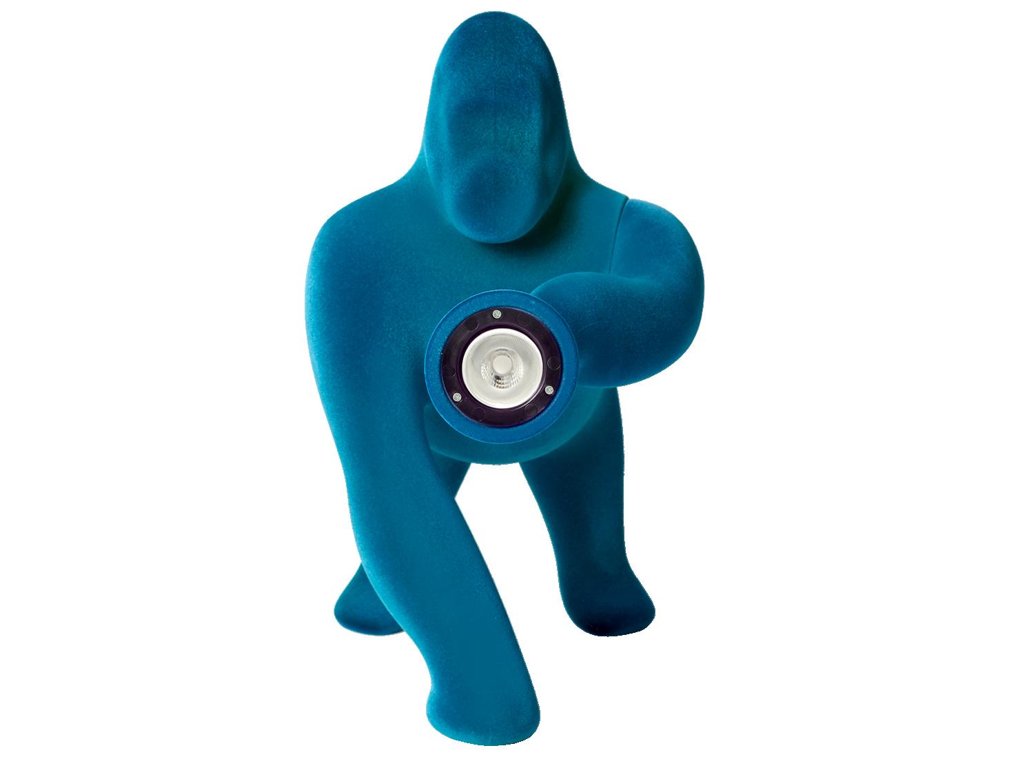 Qeeboo Kong XS Light Blue Velvet Table Lamp