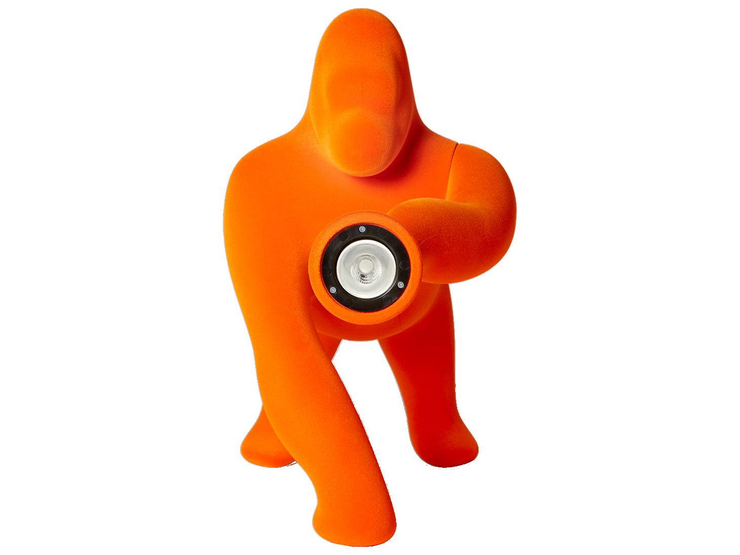 Qeeboo Kong XS Orange Velvet Table Lamp