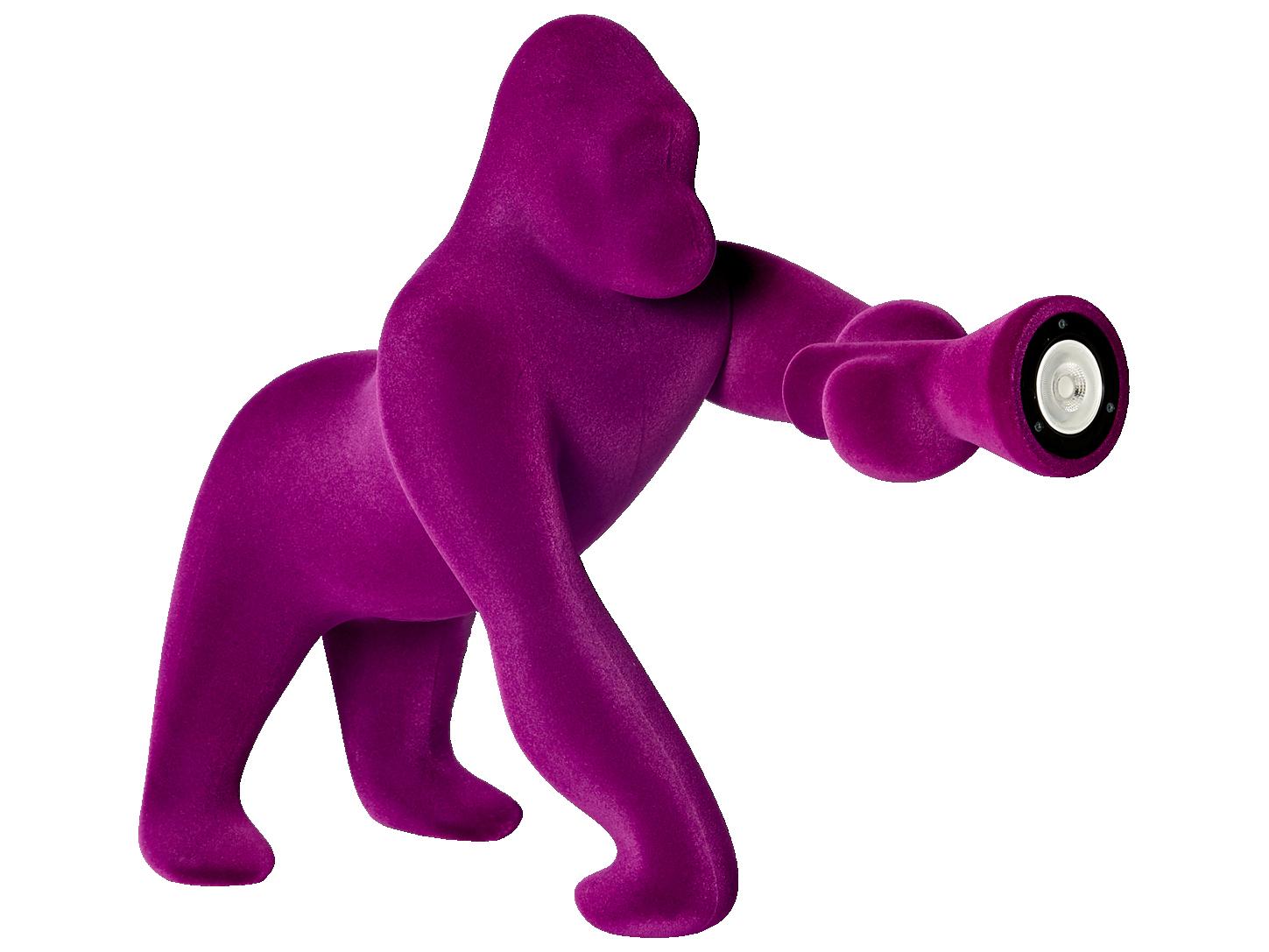 Qeeboo Kong XS Violet Velvet Purple Table Lamp
