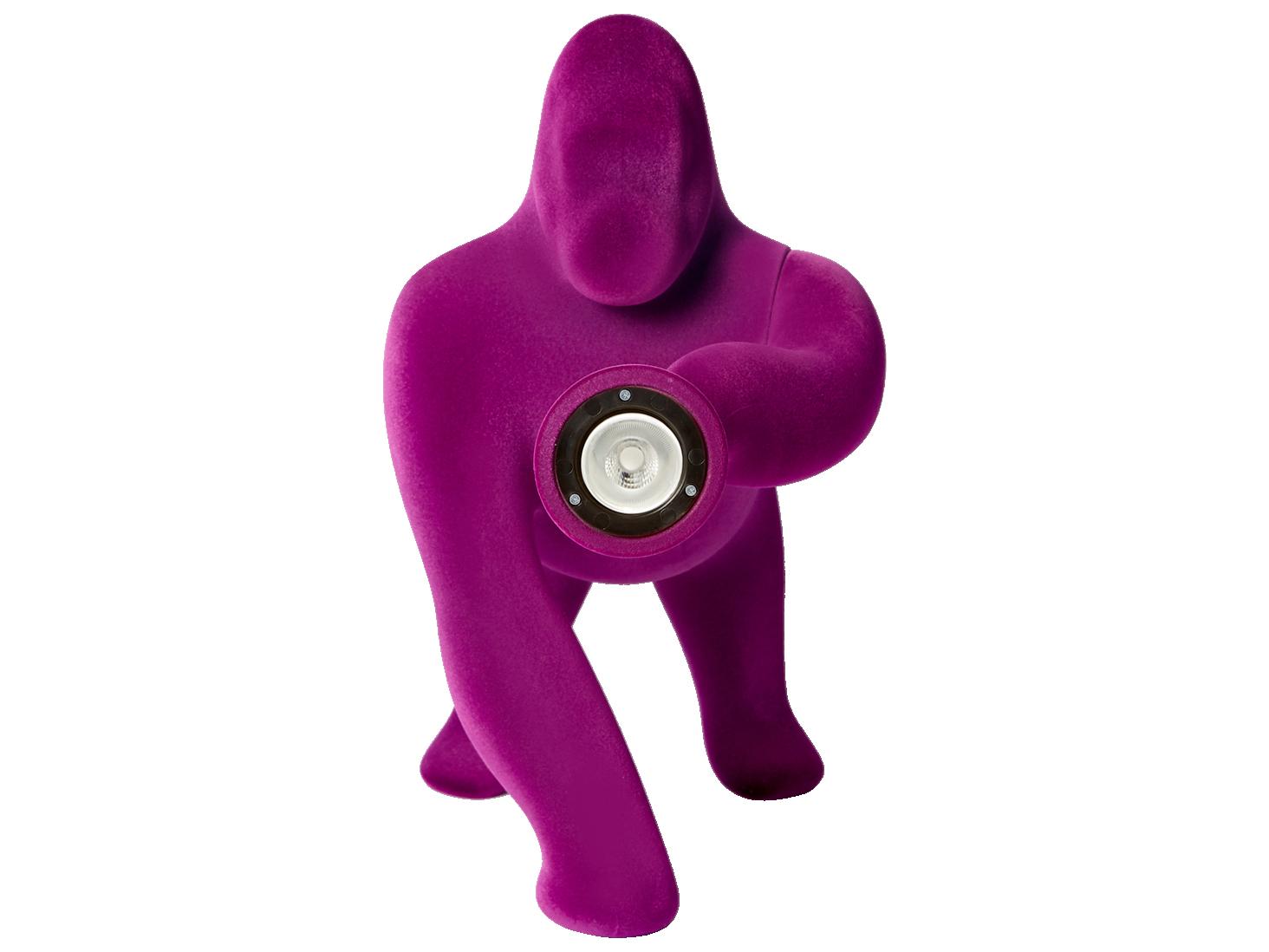 Qeeboo Kong XS Violet Velvet Purple Table Lamp