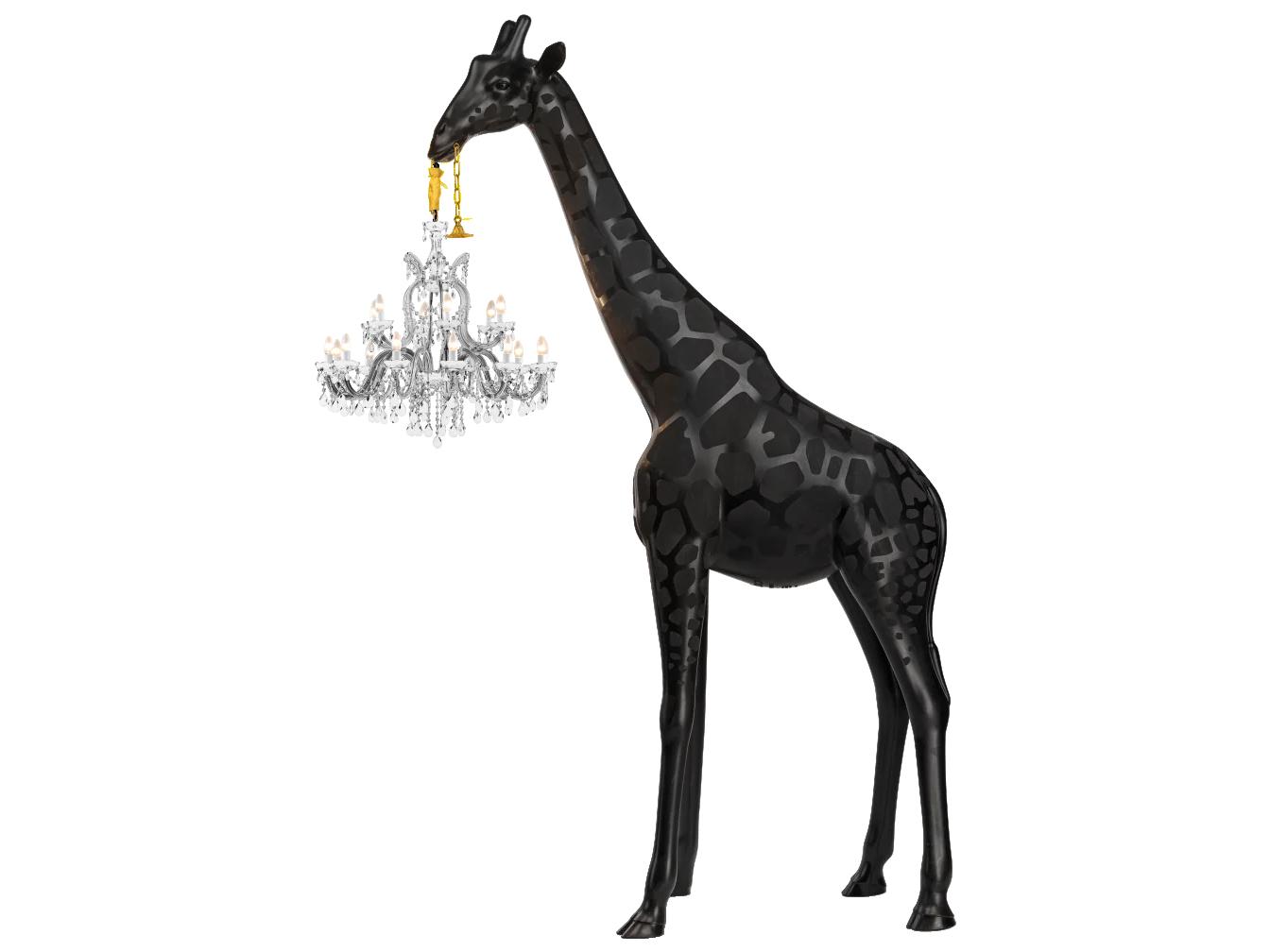 Qeeboo Giraffe In Love Black Floor Lamp