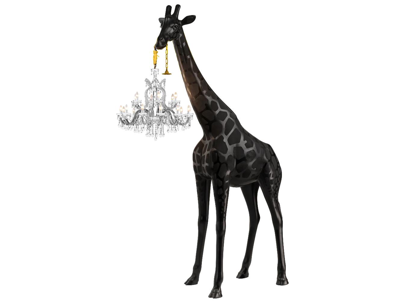Qeeboo Giraffe In Love Black Floor Lamp