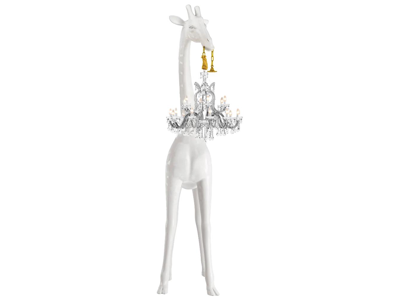 Qeeboo Giraffe In Love White Floor Lamp