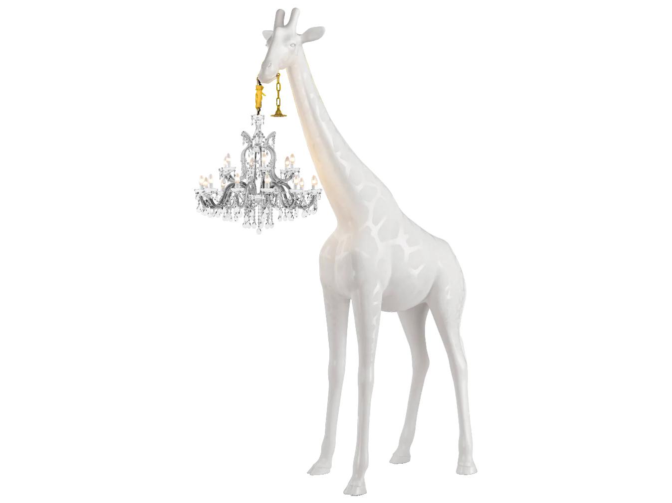 Qeeboo Giraffe In Love White Floor Lamp